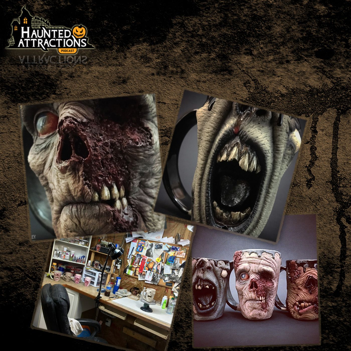 The Zombie Face Mugs of Turkey Merck Pottery