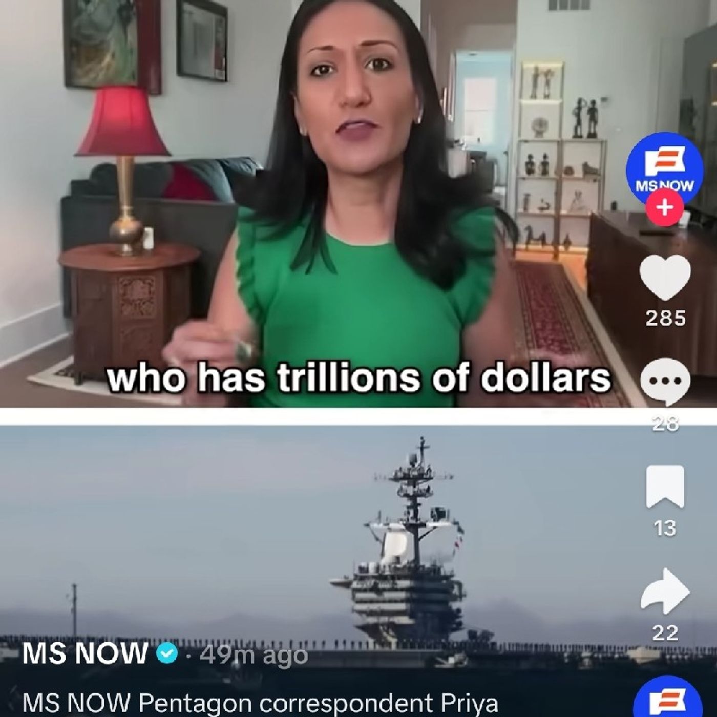 MS NOW Pentagon correspondent Priya Sridhar, a former U.S. Navy reserve officer, says that even episode artwork