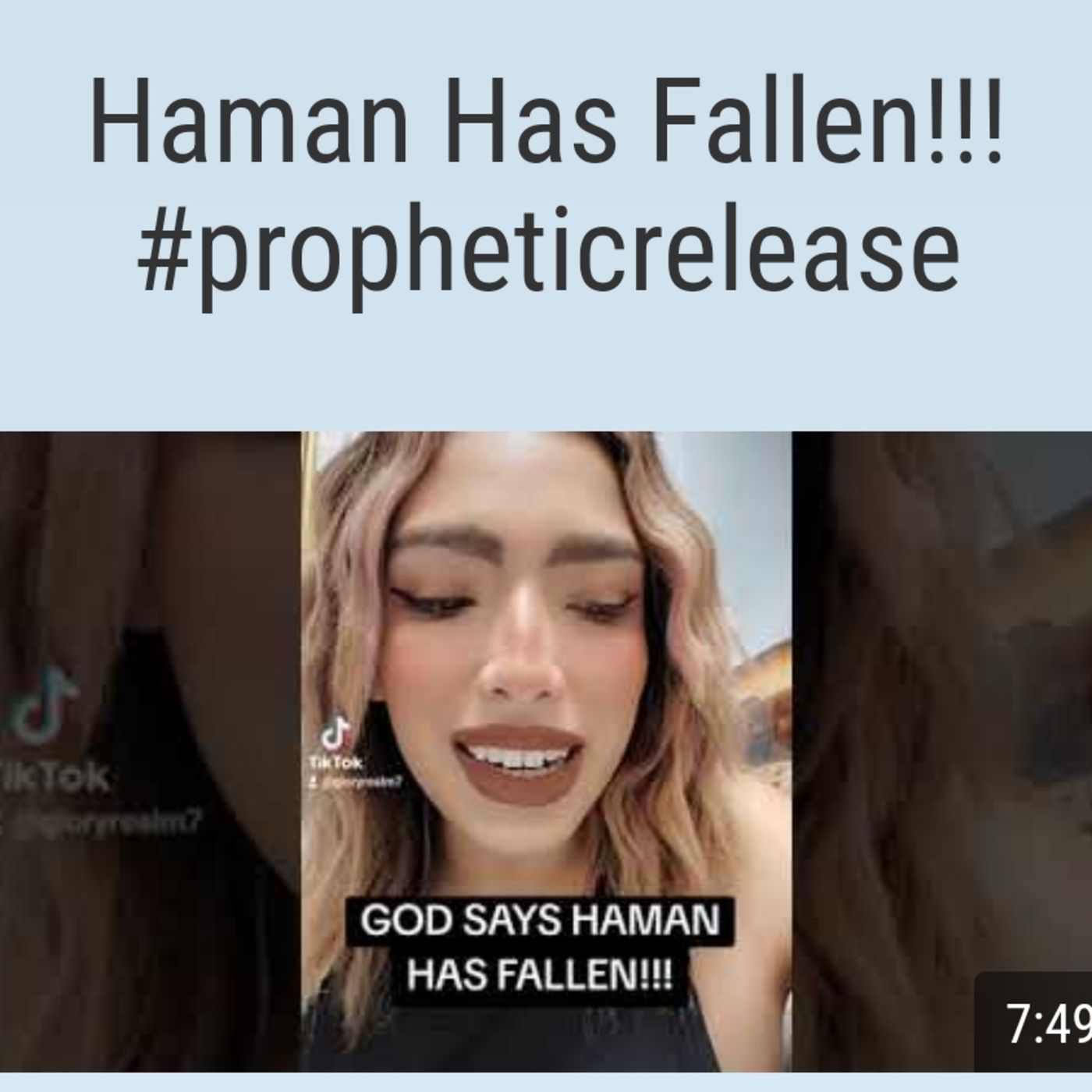 Haman Has Fallen!!! #propheticrelease episode artwork