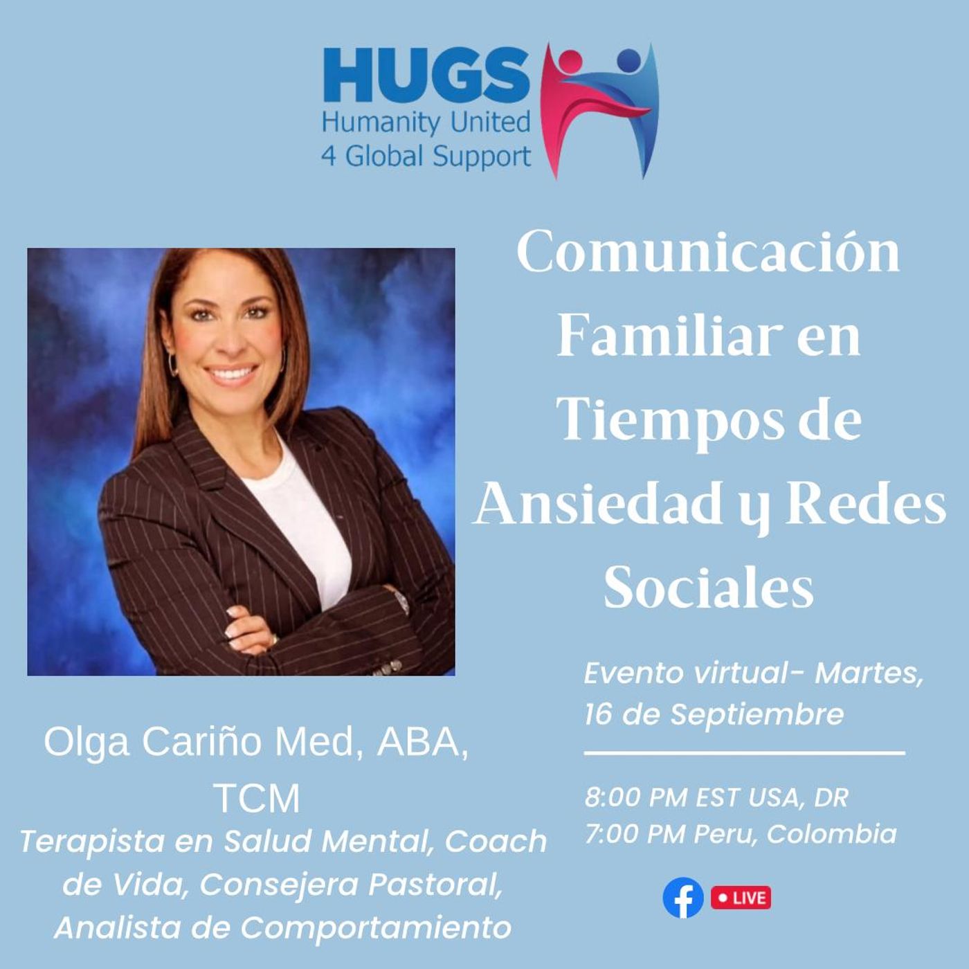 HUGS abrazos con Amor con Olga Cariño Comuniacion Familiar en tiempos de Anciedad y Redes Sociales episode artwork