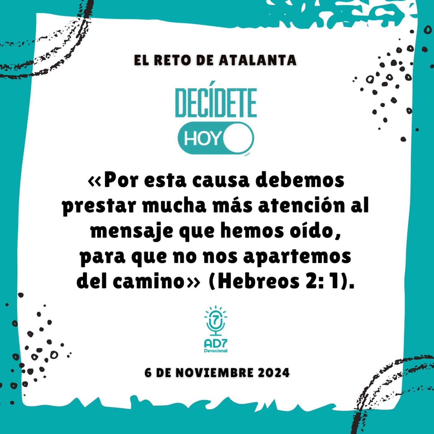 El reto de Atalanta | Devocional de Jóvenes | 6 de noviembre 2024