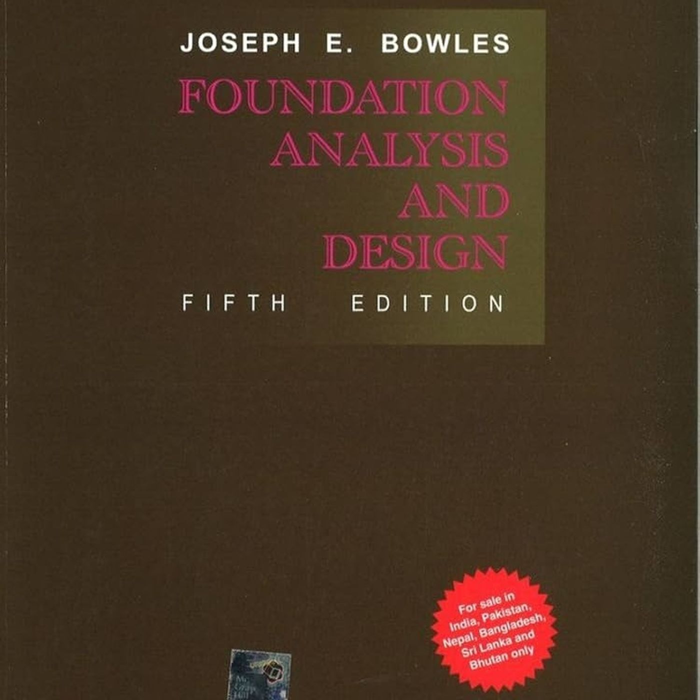 Foundation Analysis and Design