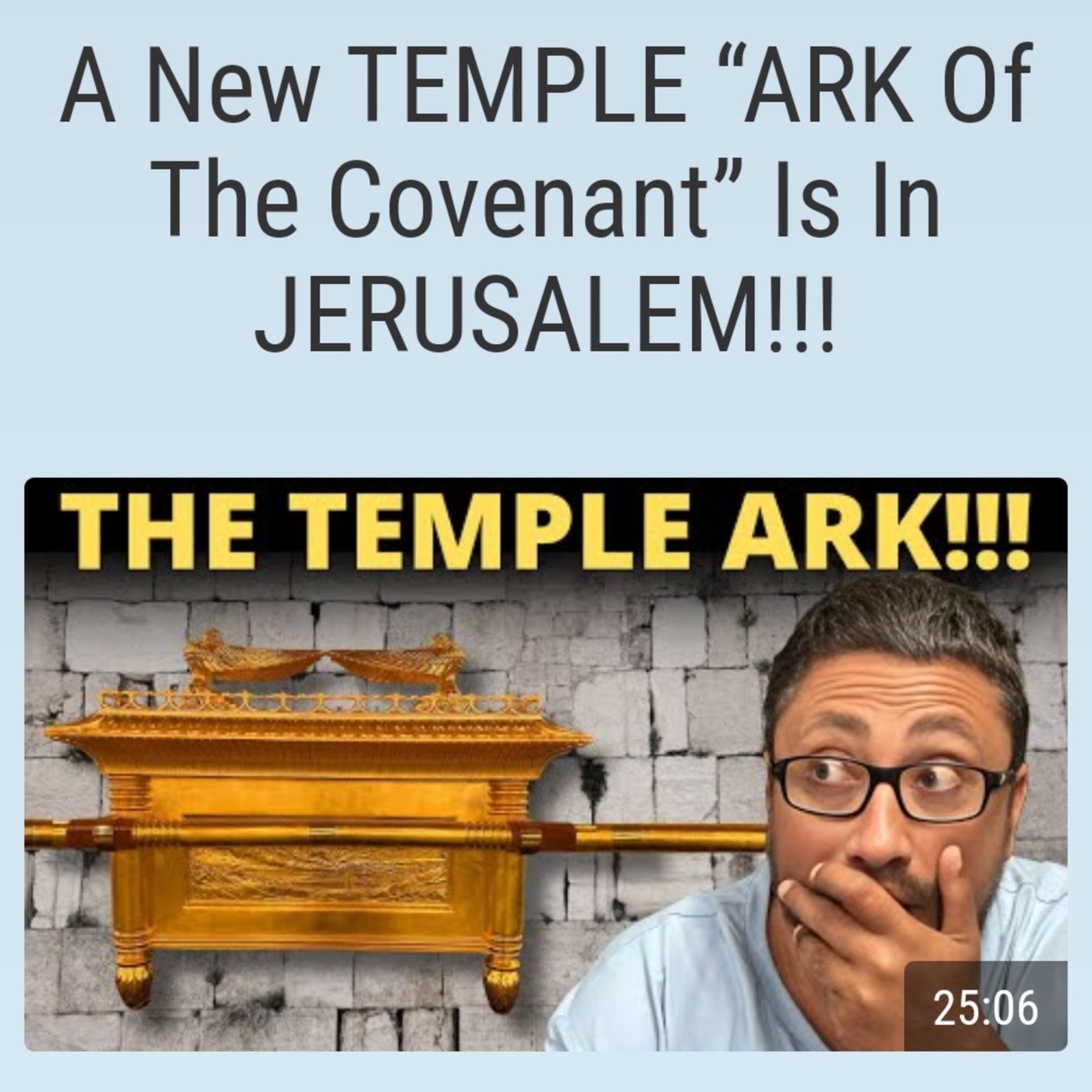 A New TEMPLE “ARK Of The Covenant” Is In JERUSALEM!!! episode artwork