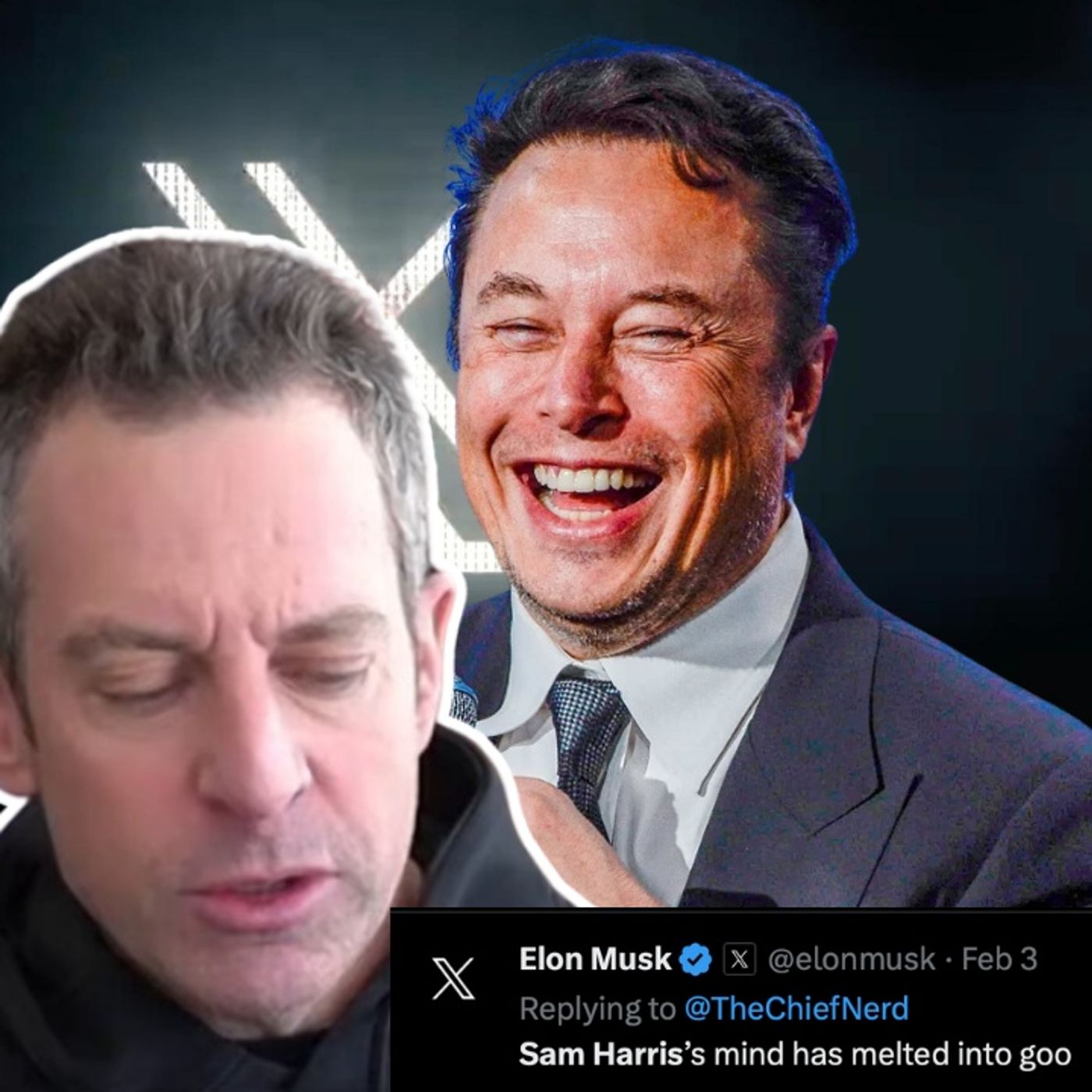 "Sam Harris's Brain Has Melted Into Goo" Says Elon episode artwork