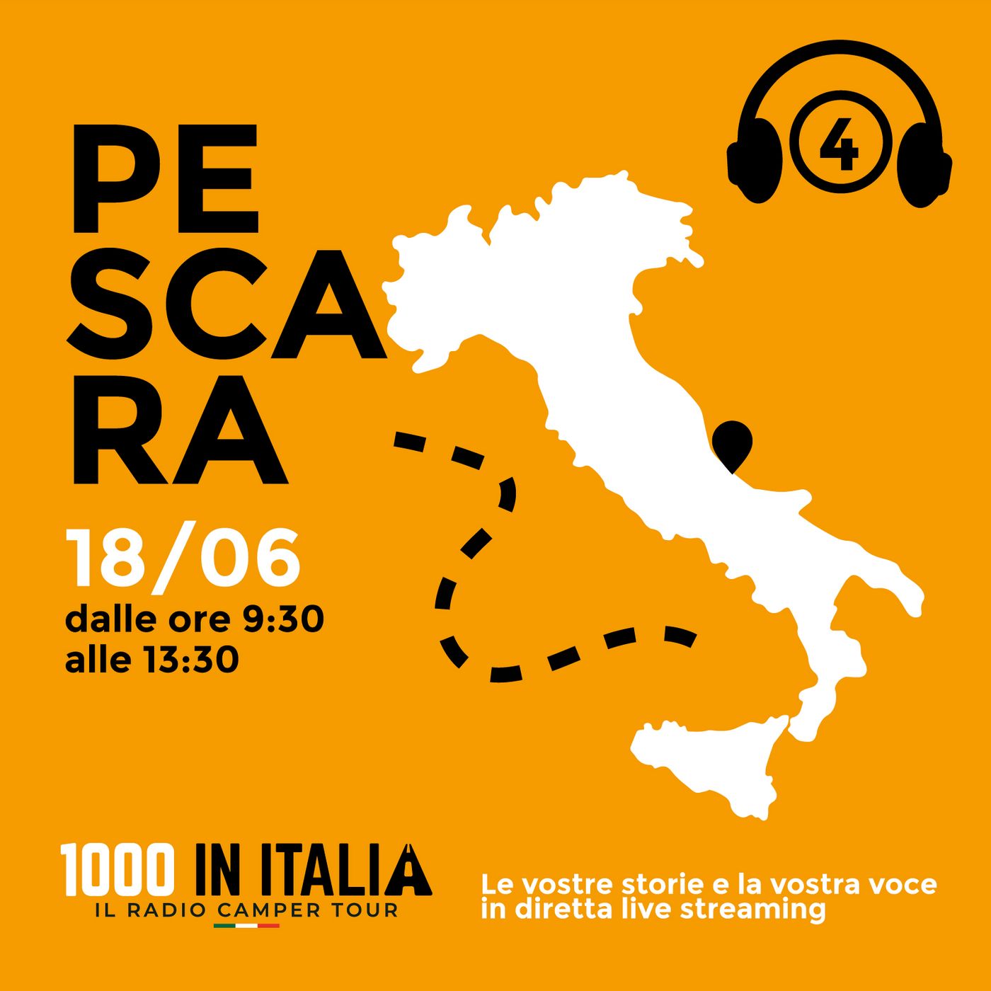 Mille in Italia, il radio camper tour