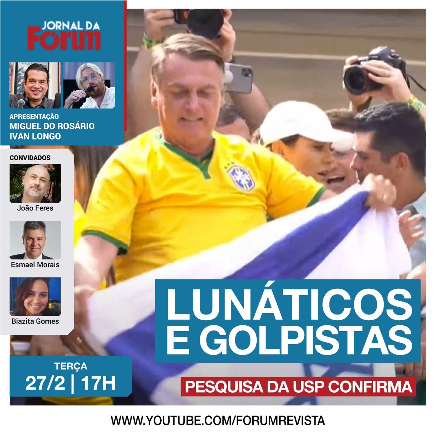 88% dos manifestantes acham que Bolsonaro "venceu" em 2022 | Maioria apoiaria um golpe episode artwork