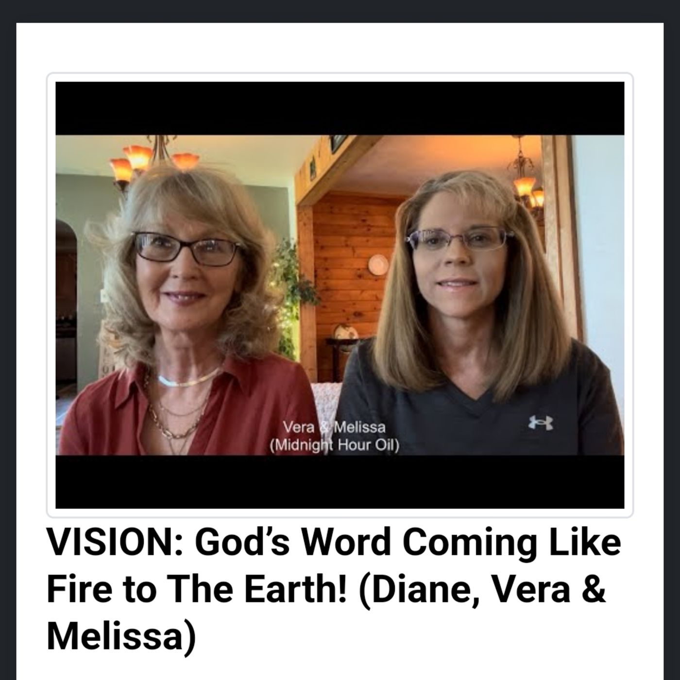 VISION: God’s Word Coming Like Fire to The Earth! (Diane, Vera & Melissa) episode artwork