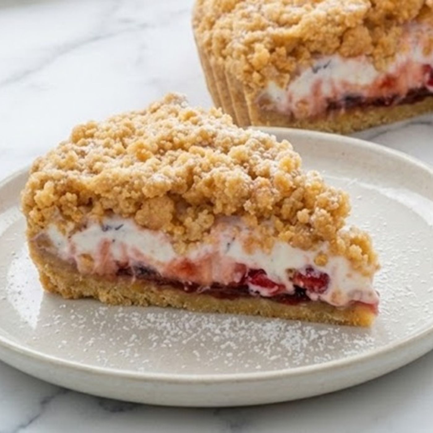 Sbriciolata Fredda Ricotta e Fragole: la Ricetta Furba che Non si Mescola al Taglio episode artwork