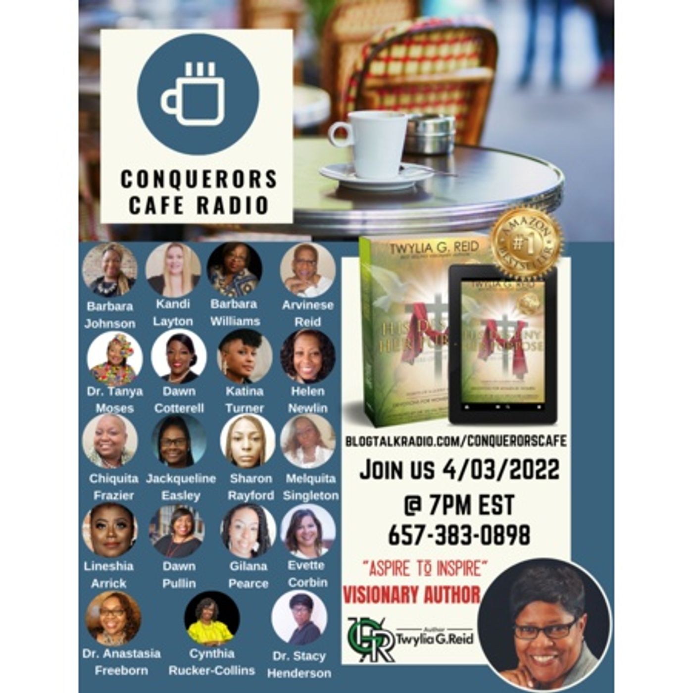 Conquerors Cafe Author Spotlight Featuring Authors of HIS DESTINY HER PURPOSE thumbnail