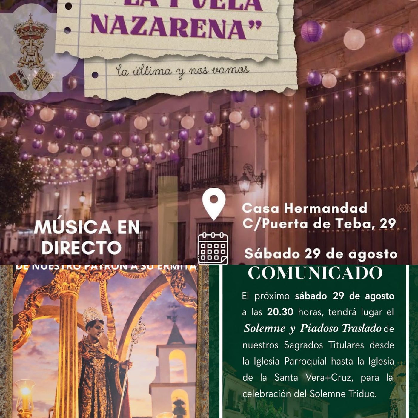 Radio Consiliario: avance Velá Nazarena, traslado de los Titulares de la Hdad. de la Vera+Cruz y traslado de nuestro Patrón, San Benito episode artwork