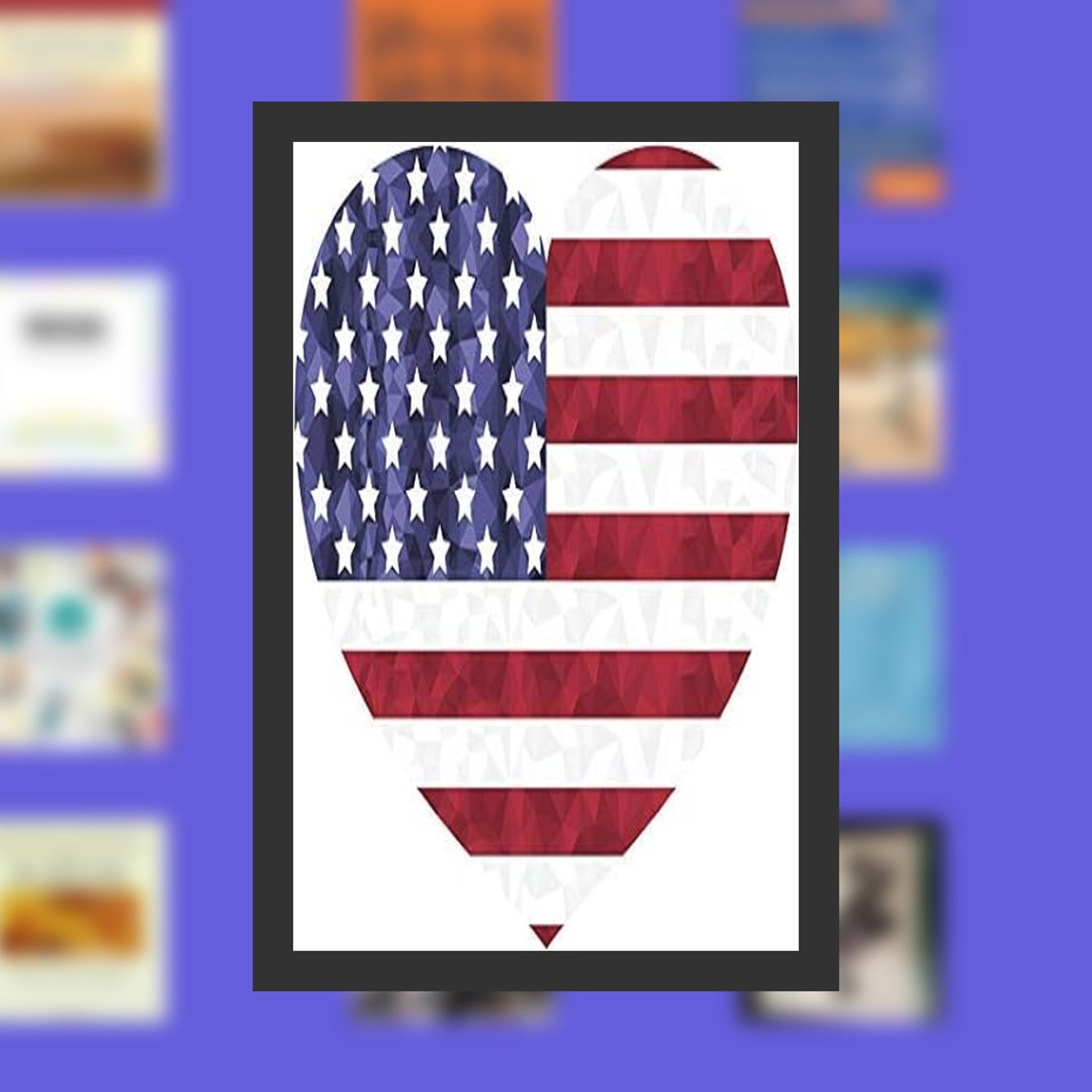 Online Read Ebook Heart-Shaped Patriotic Red White Blue American Flag Symbol Vinyl Decal Sticker 5" By Brand: Generic Full Episode episode artwork