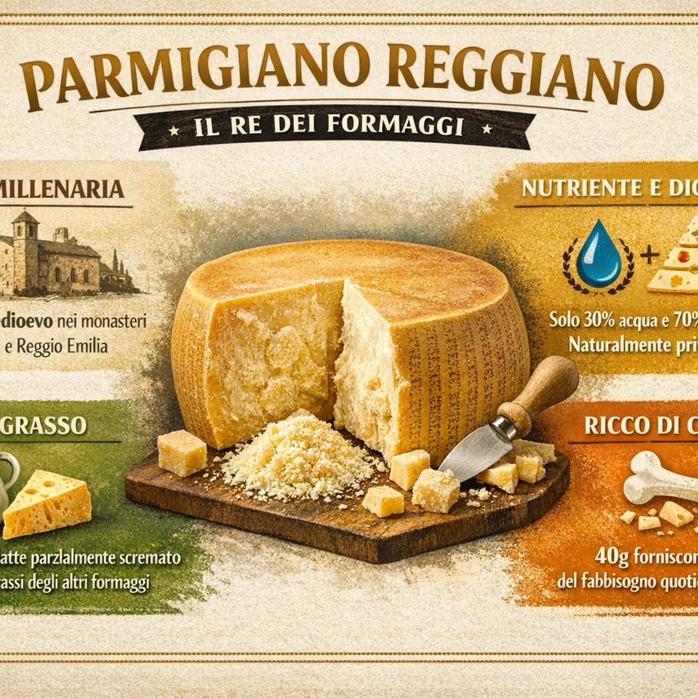Parmigiano Reggiano: il re dei formaggi tra storia, nutrizione e tradizione episode artwork