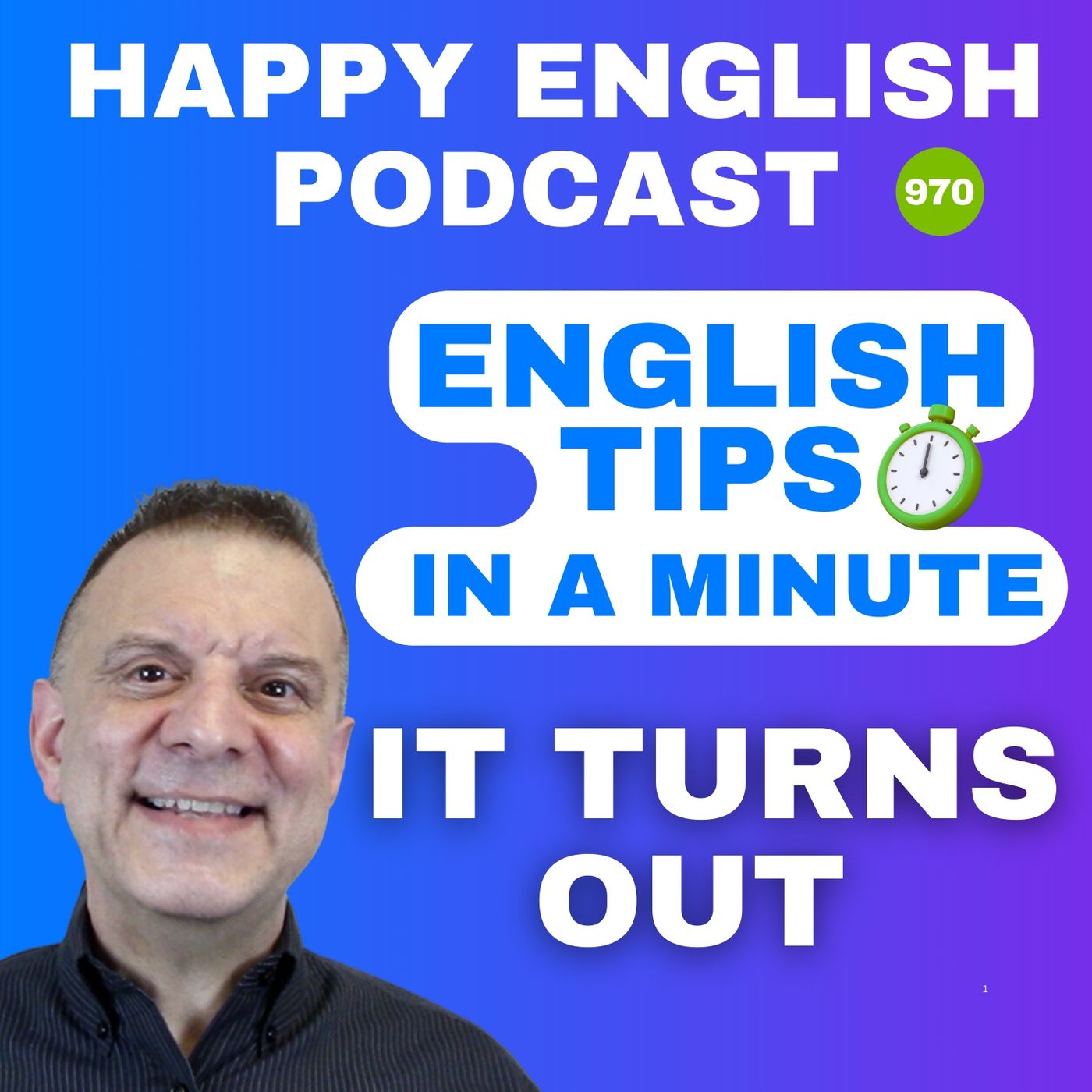 970 - It Turns Out - English Tips in a Minute | Happy English