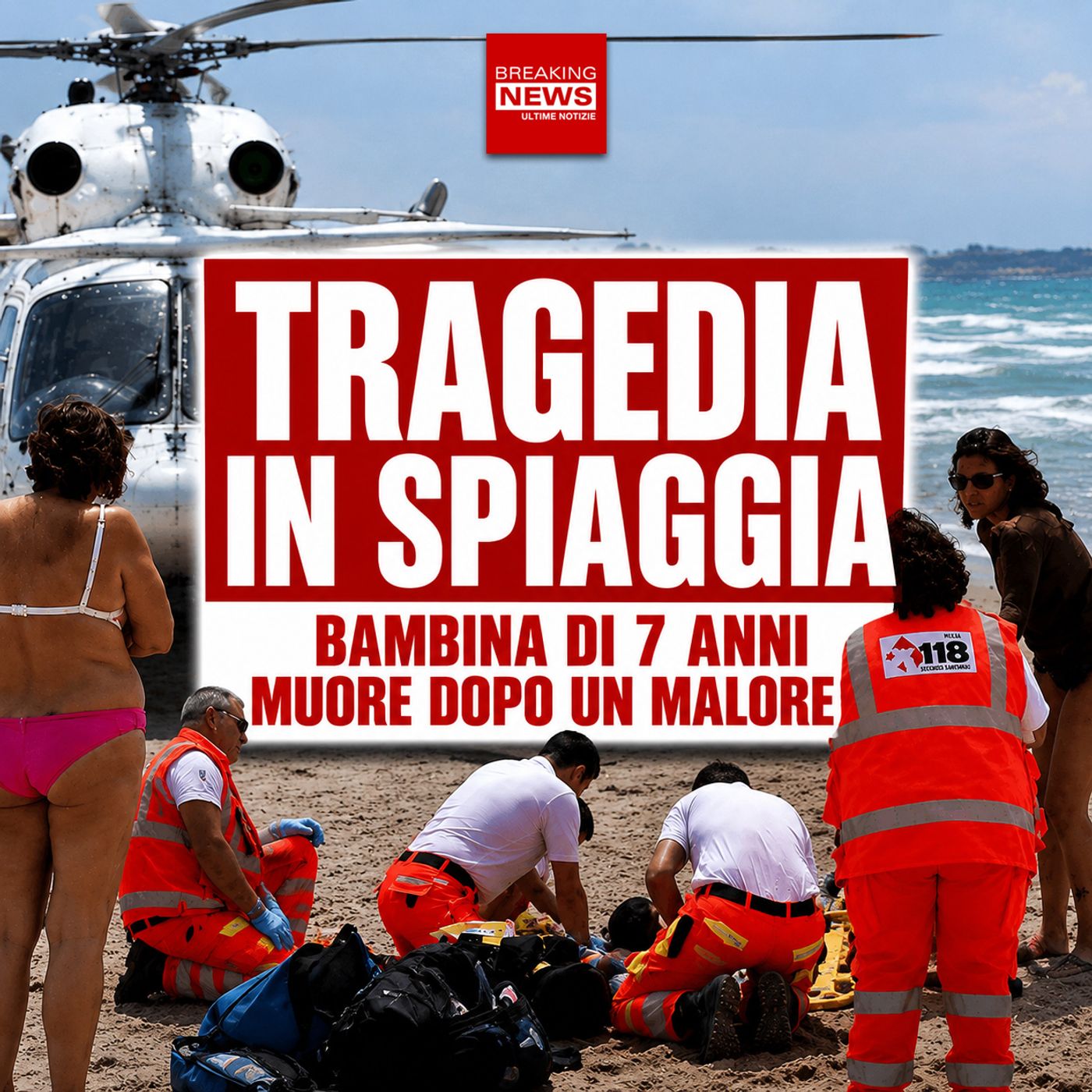 Tragedia in spiaggia, bambina di 7 anni si accascia mentre gioca: inutili i soccorsi episode artwork