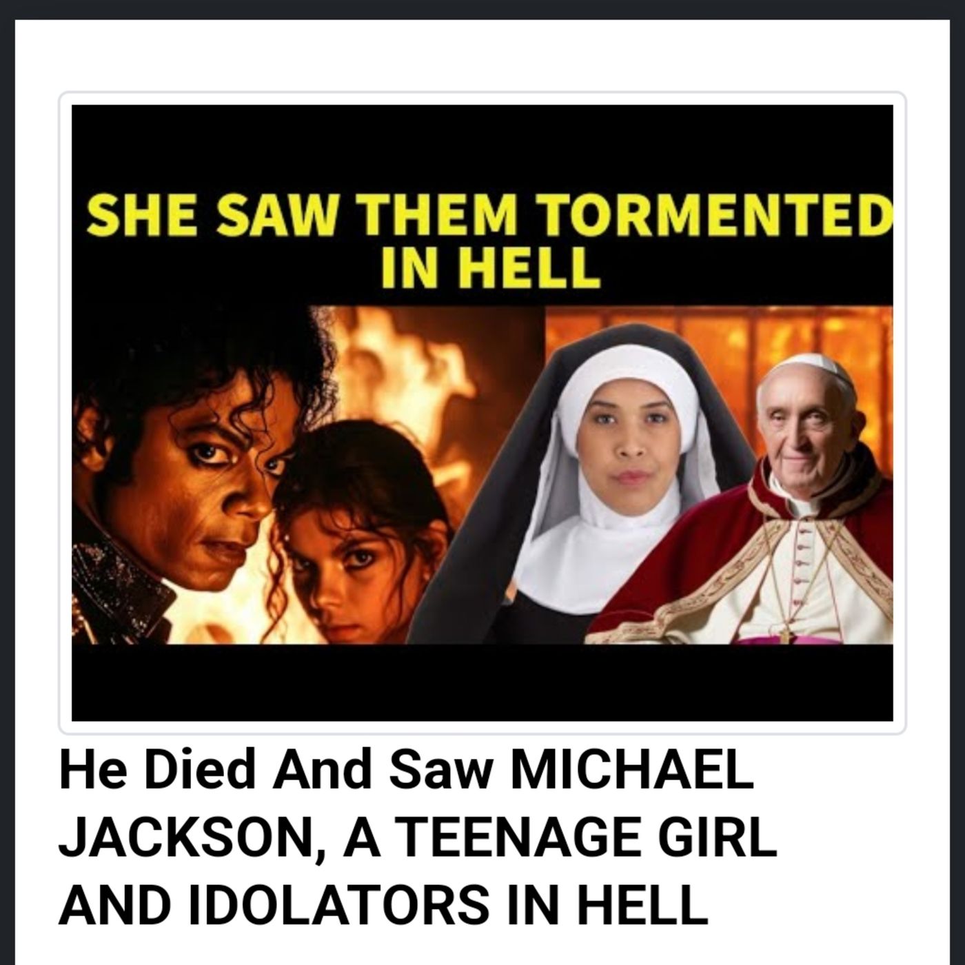 He Died And Saw MICHAEL JACKSON, A TEENAGE GIRL AND IDOLATORS IN HELL episode artwork