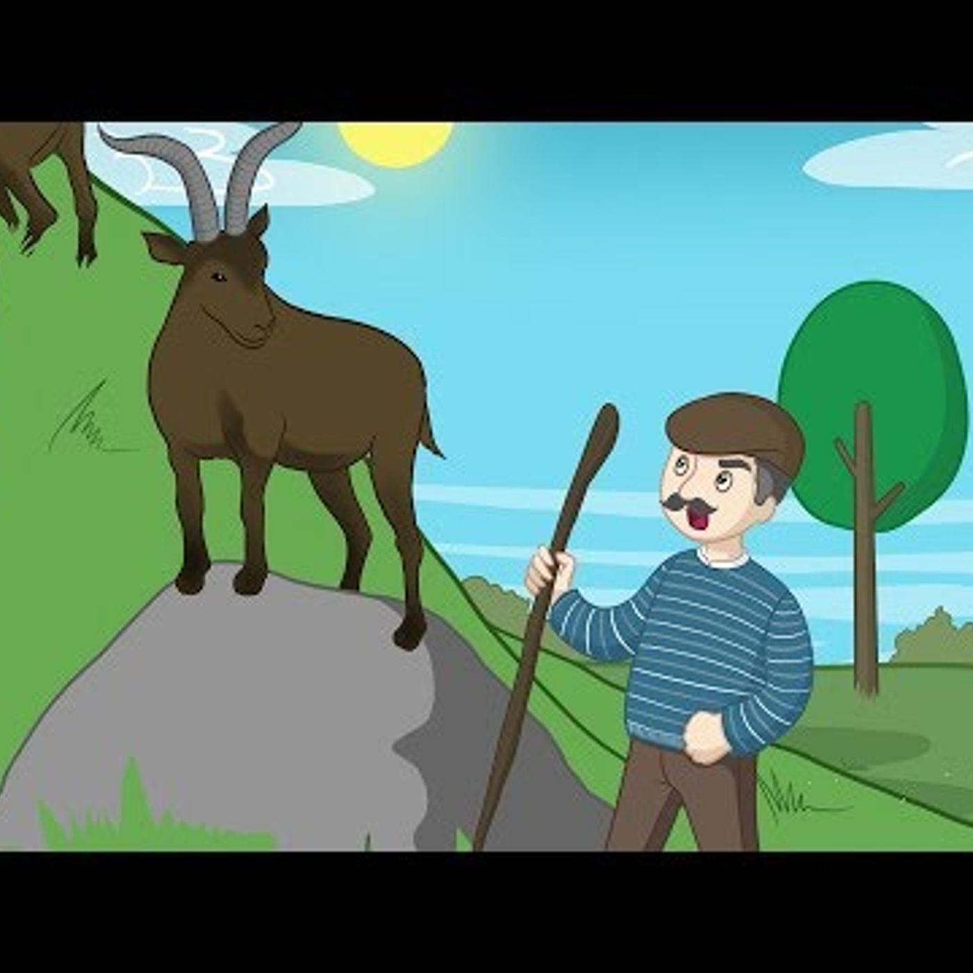 030. Las cabras montesas y el cabrero  Cuento con valores