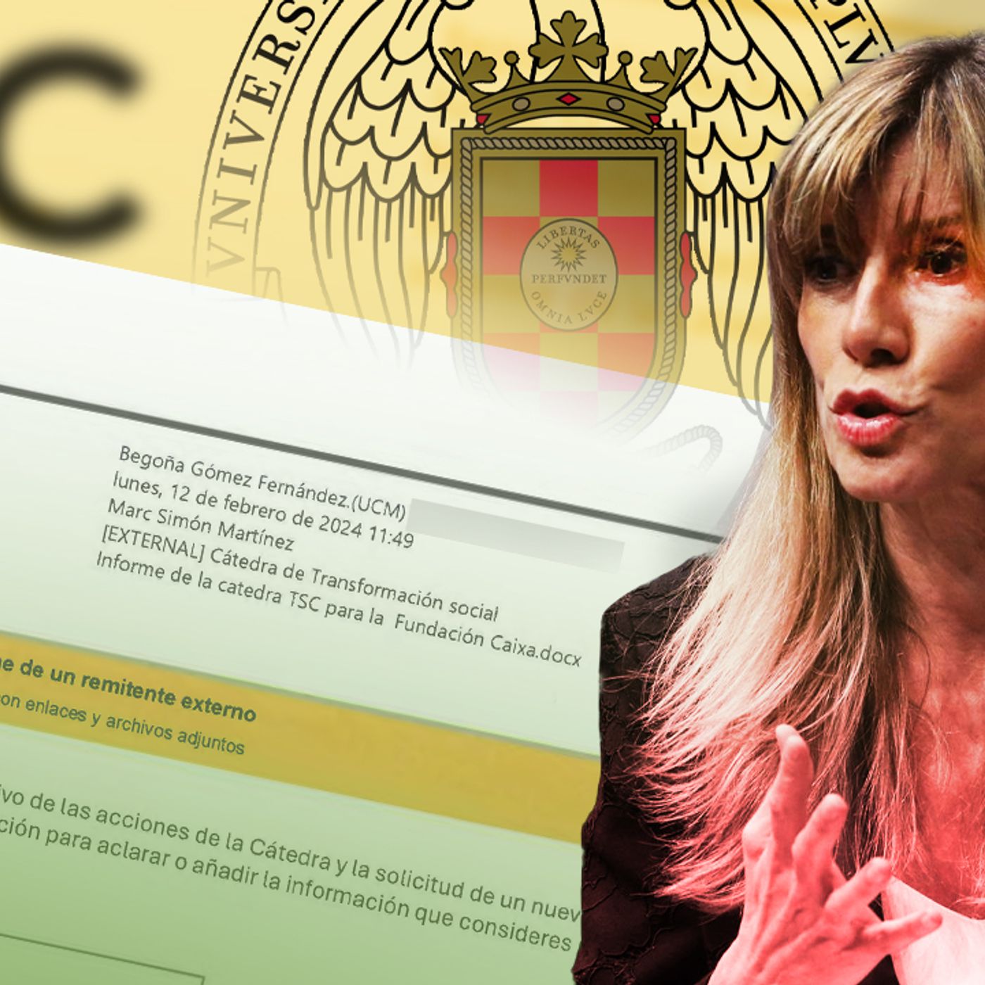 Resumen de prensa: Begoña Gómez reclamó por email a La Caixa 40.000 euros anuales durante 4 años para su cátedra