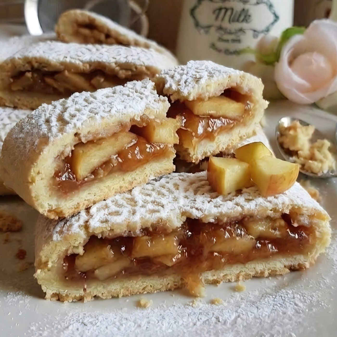 Biscotto della nonna ripieni di mele e marmellata: dolce ricetta semplice e buonissima