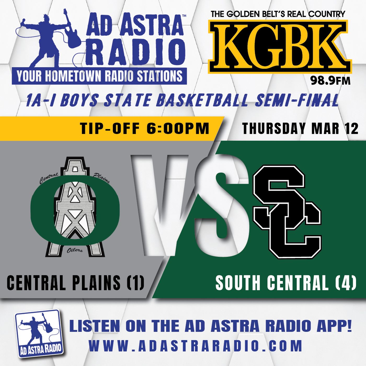 Central Plains Oilers vs South Central Timberwolves High School Basketball (1A-I Boys State Semifinal-March 12, 2026) episode artwork