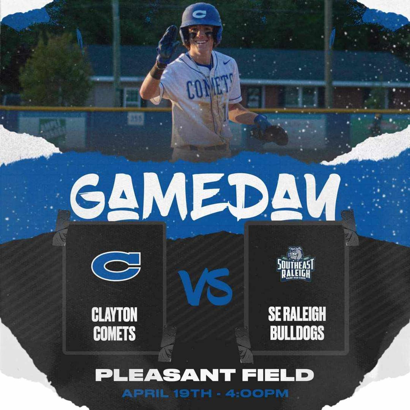 #NCHSAA Greater Neuse River 4-A Conference Varsity Baseball Clayton Comets VS Southeast Raleigh Bulldogs! #WeAreCRN #GoComets