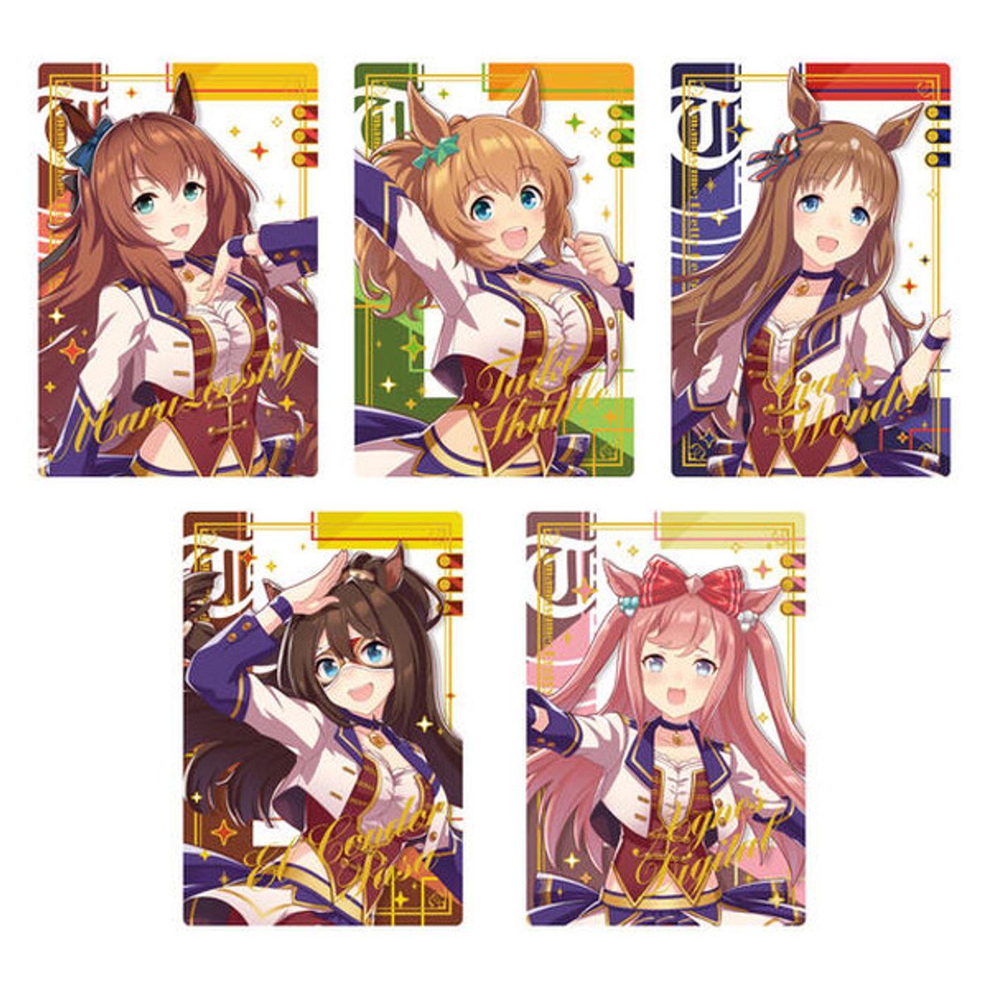 Marzensky, Glasswander, Nissnitzha and all 30 different kinds of dress costume illustration cards appear! ~ Twin Weather Special Bullet Niss episode artwork