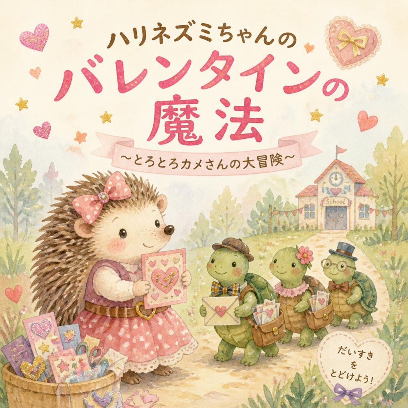 【友情・冒険】ハリネズミちゃんとカメの郵便屋さん：キラキラバレンタインの大作戦 episode artwork
