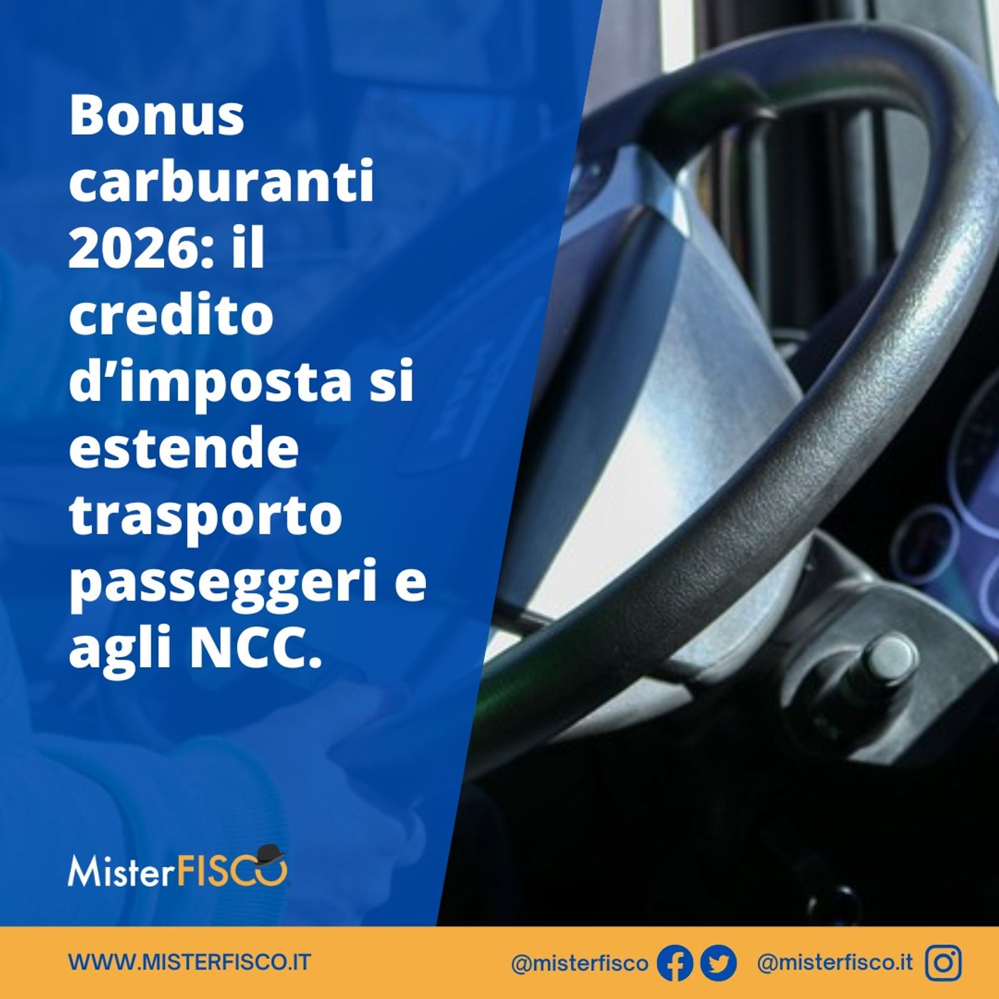 Bonus carburanti 2026: il credito d'imposta si estende al trasporto passeggeri e agli NCC episode artwork