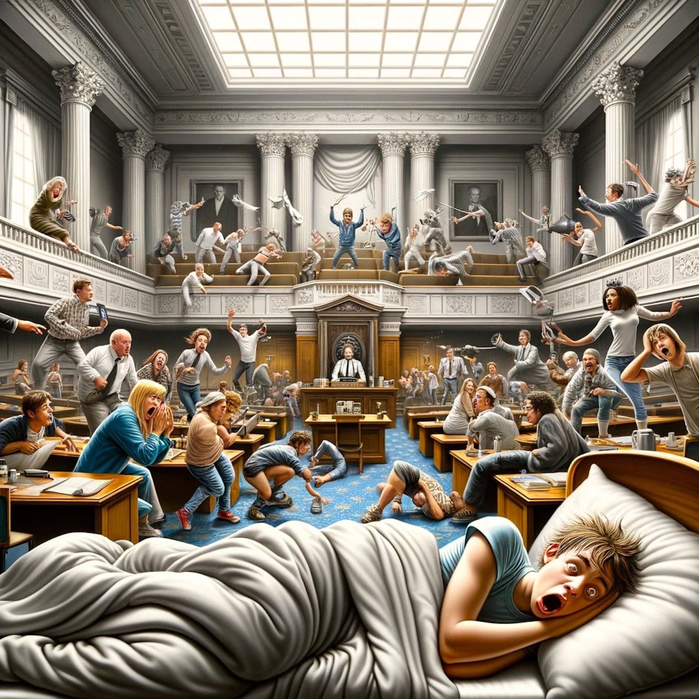 "True terror is to wake up one morning and discover that your high school class is running the country." episode artwork