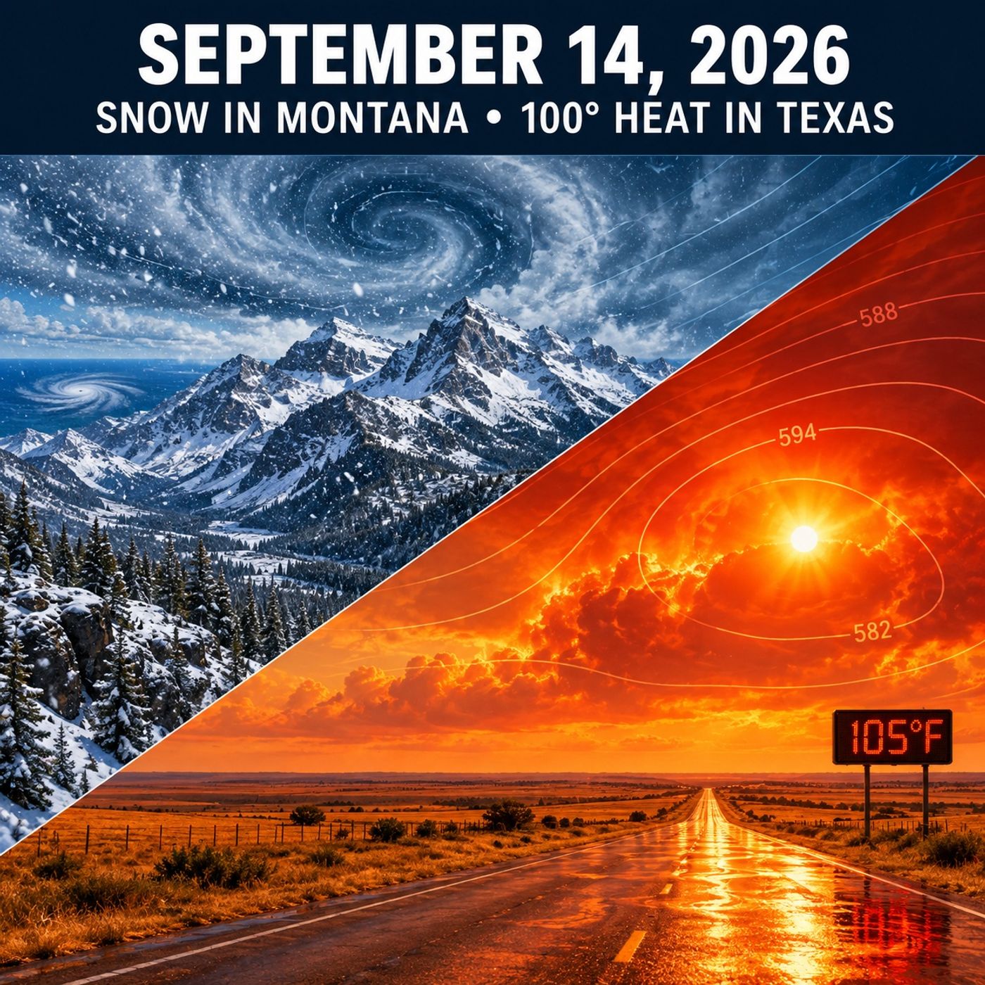 National Weather Report — Monday, September 14, 2026: Record Late-Season Heat, First Mountain Snow episode artwork