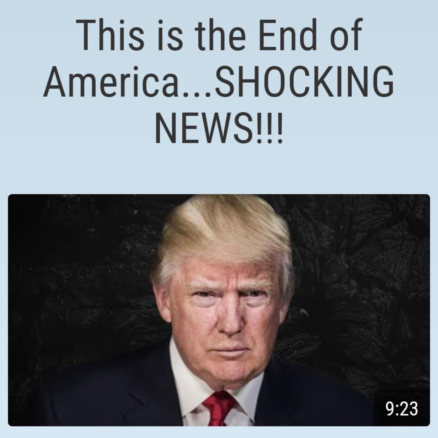 This is the End of America...SHOCKING NEWS!!! episode artwork
