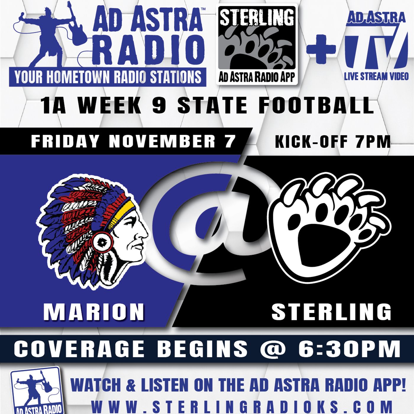 Marion Warriors at Sterling Blackbears Football (November 7, 2025) episode artwork