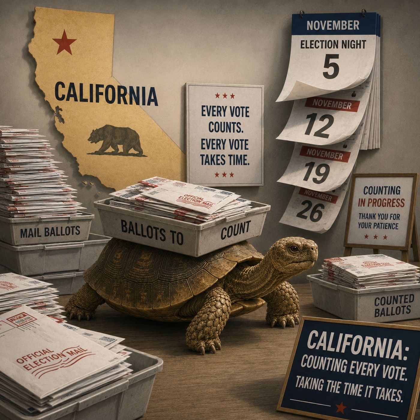 $100k Visa Tax, California's Slow Count, Do Courts Trust Trump? episode artwork