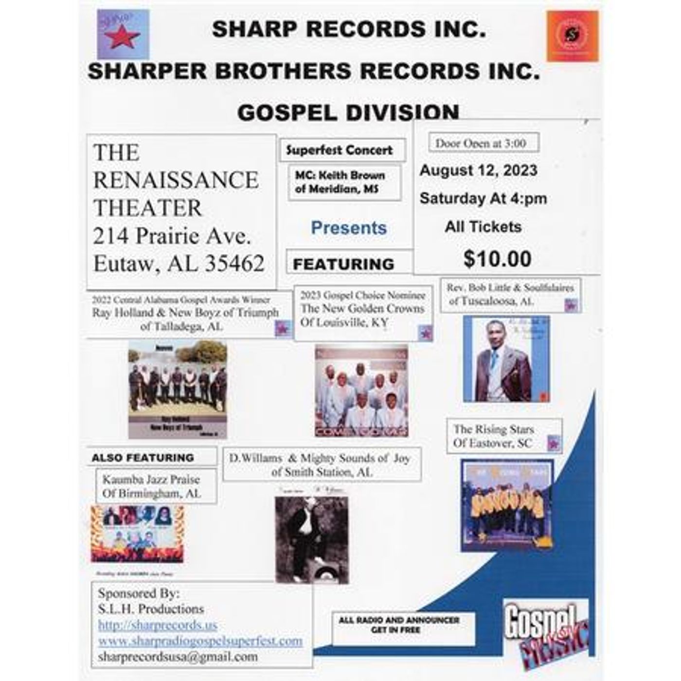 REV. BOB LITTLE SHARPER BROTHERS SUPER FEST AUG 12 EUTAW AL PROMOTIONS episode artwork