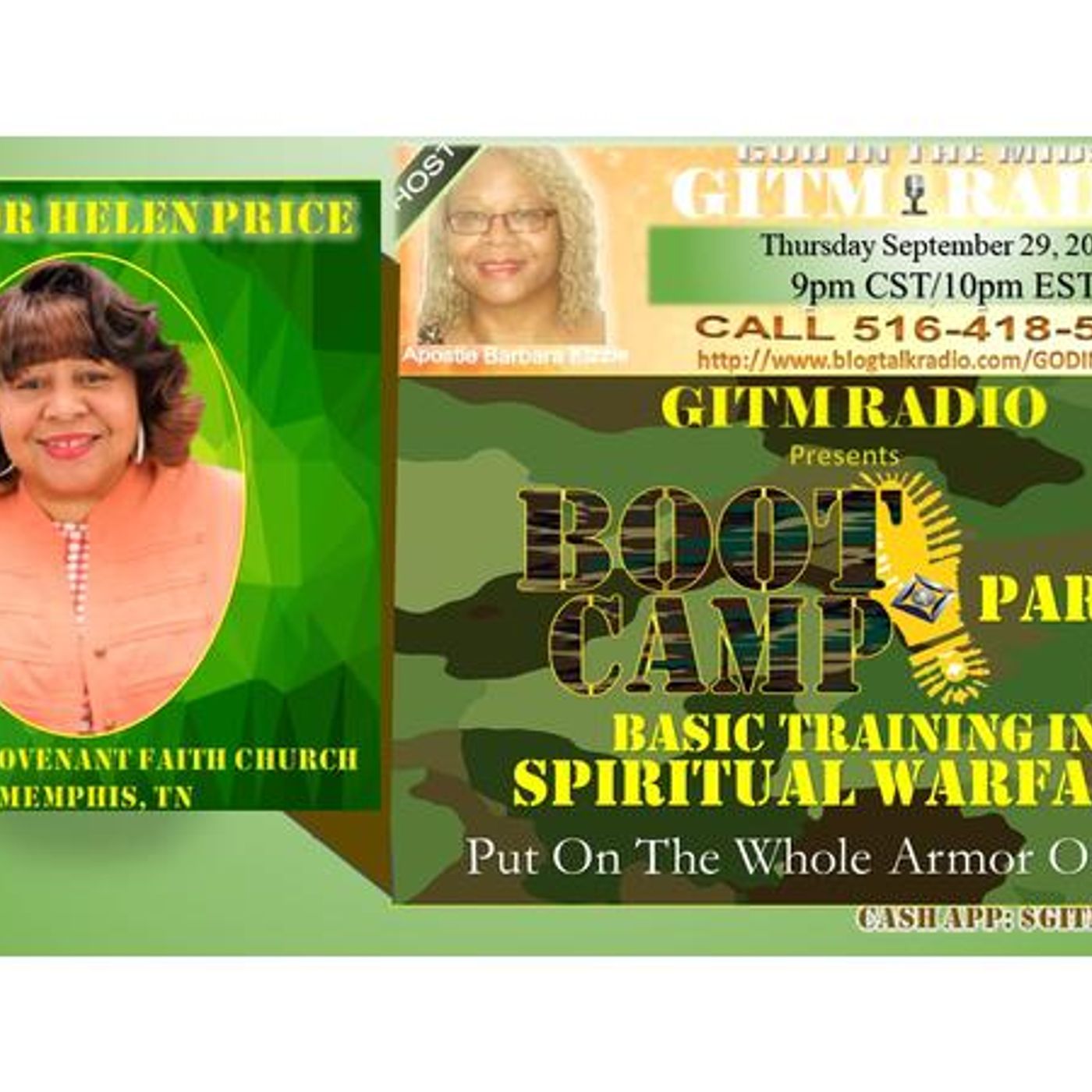 9.29.2022 GITM Radio # 5 Spiritual Warfare Boot Camp: Pastor Helen Price episode artwork