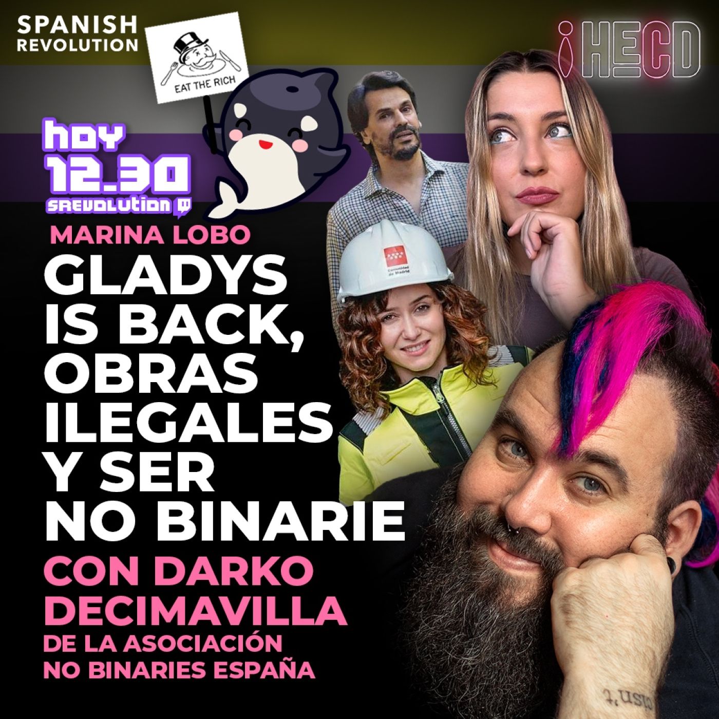 HECD! 416 Marina Lobo - ¡Gladys is back! + Obras ilegales donde vive Ayuso +Ser no binarie, con Darko Decimavilla