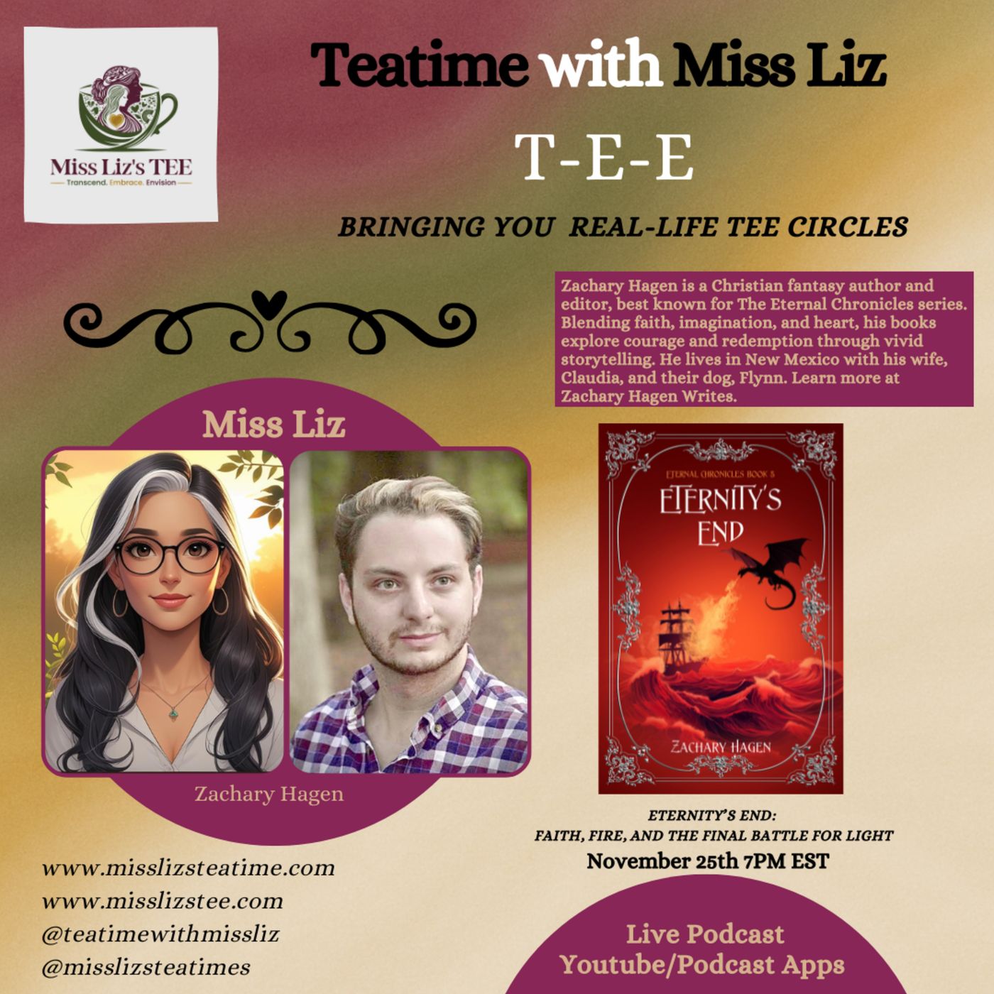 Miss Liz Serves 4Time Returning Guest Zachary Hagen Eternity Chronicles Saga episode artwork