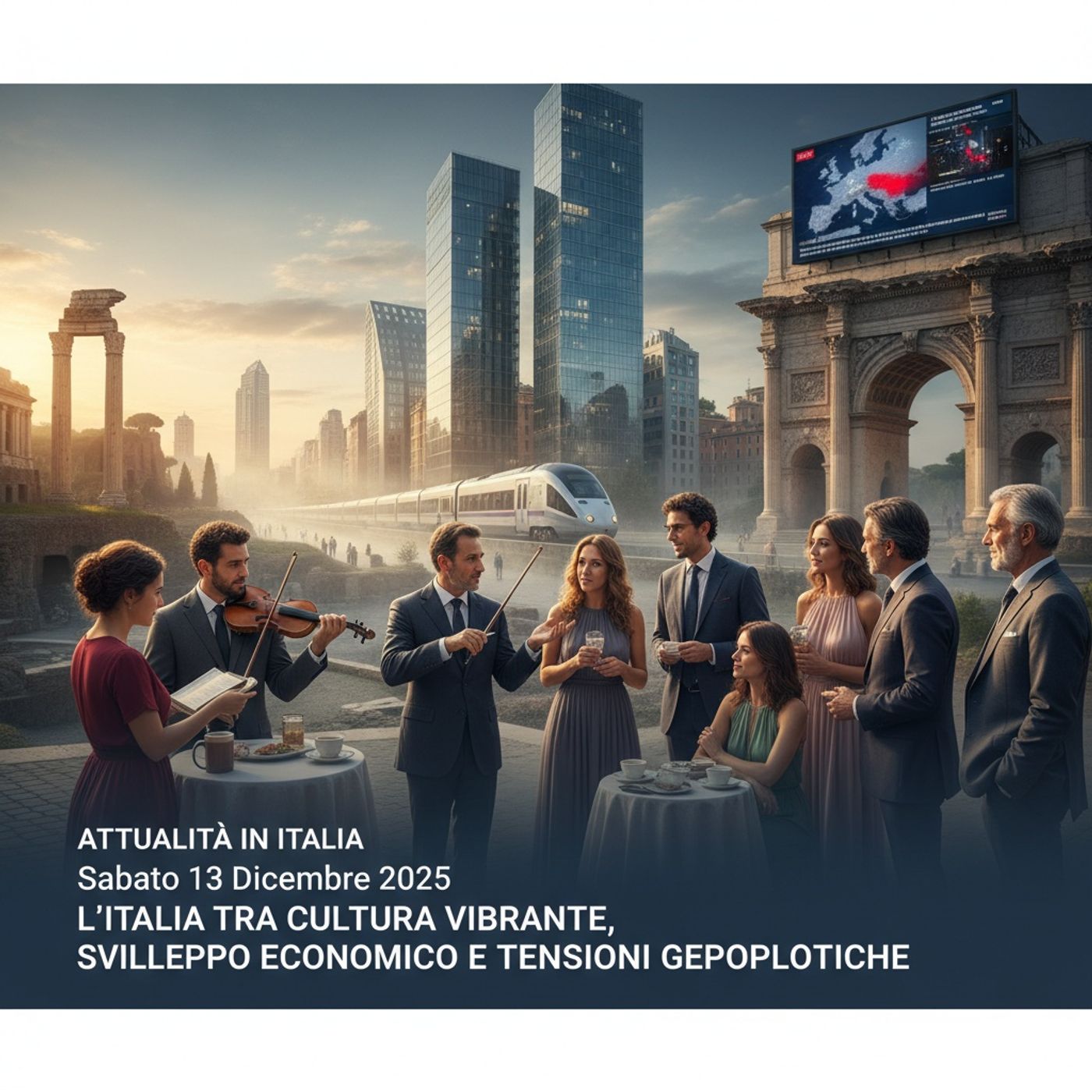 Sabato 13 Dicembre 2025: L'Italia tra Cultura Vibrante, Sviluppo Economico e Tensioni Geopolitiche episode artwork