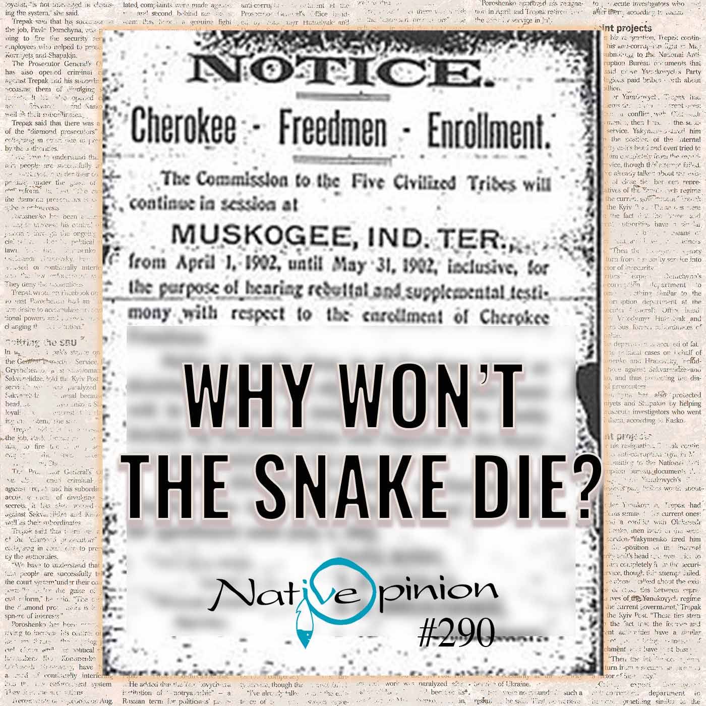 Episode 290 "Why Won't The Snake Die?" - podcast episode cover