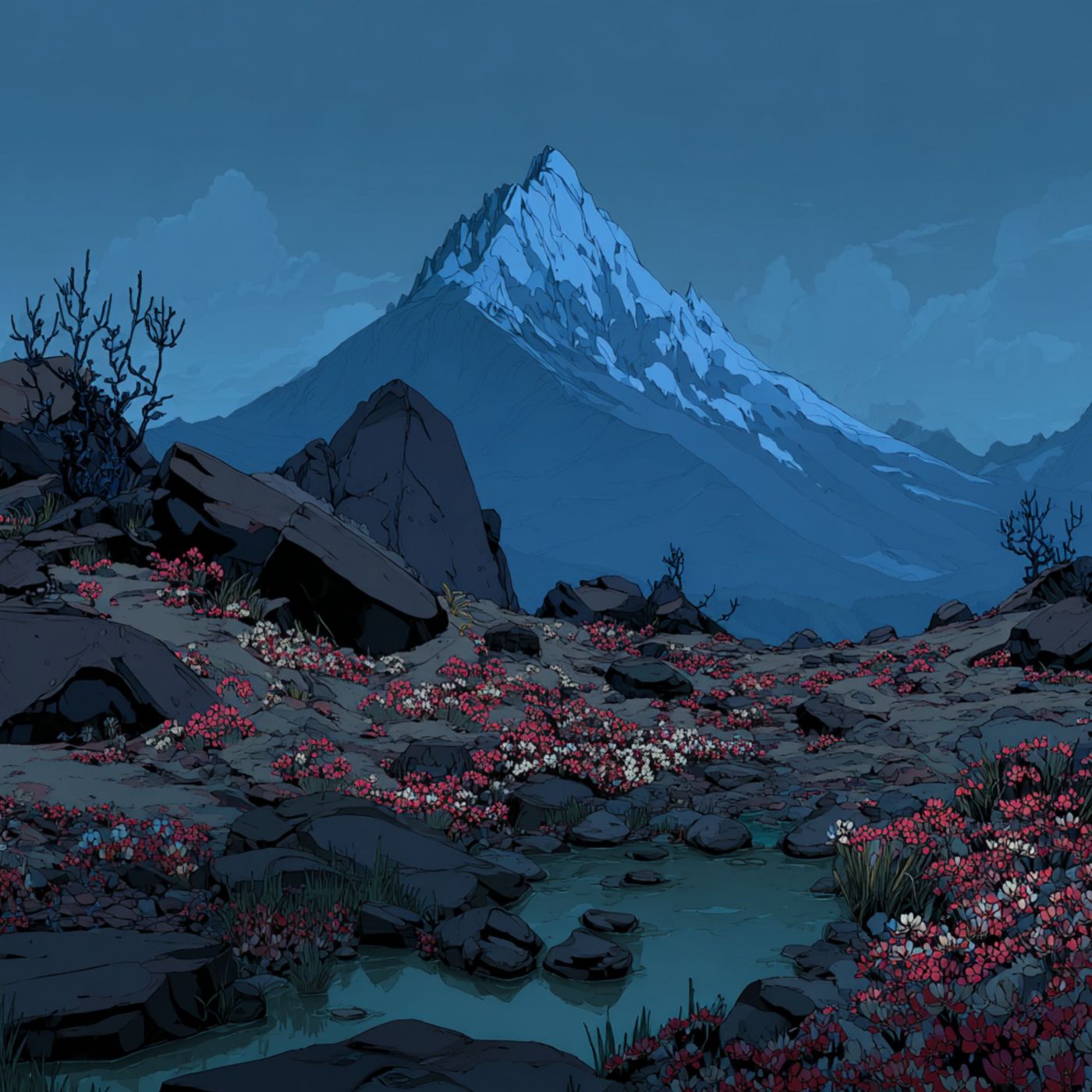 Mountain Stream in Early Spring | Flowing Water for Relaxation