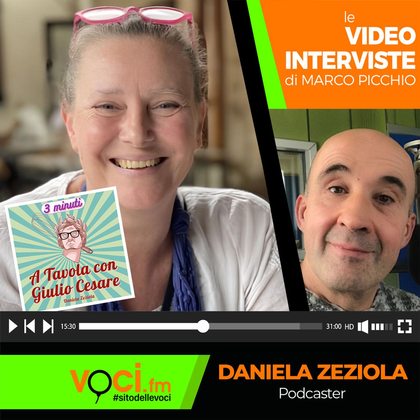 "A TAVOLA CON GIULIO CESARE": la speaker DANIELA ZEZIOLA su VOCI.fm episode artwork