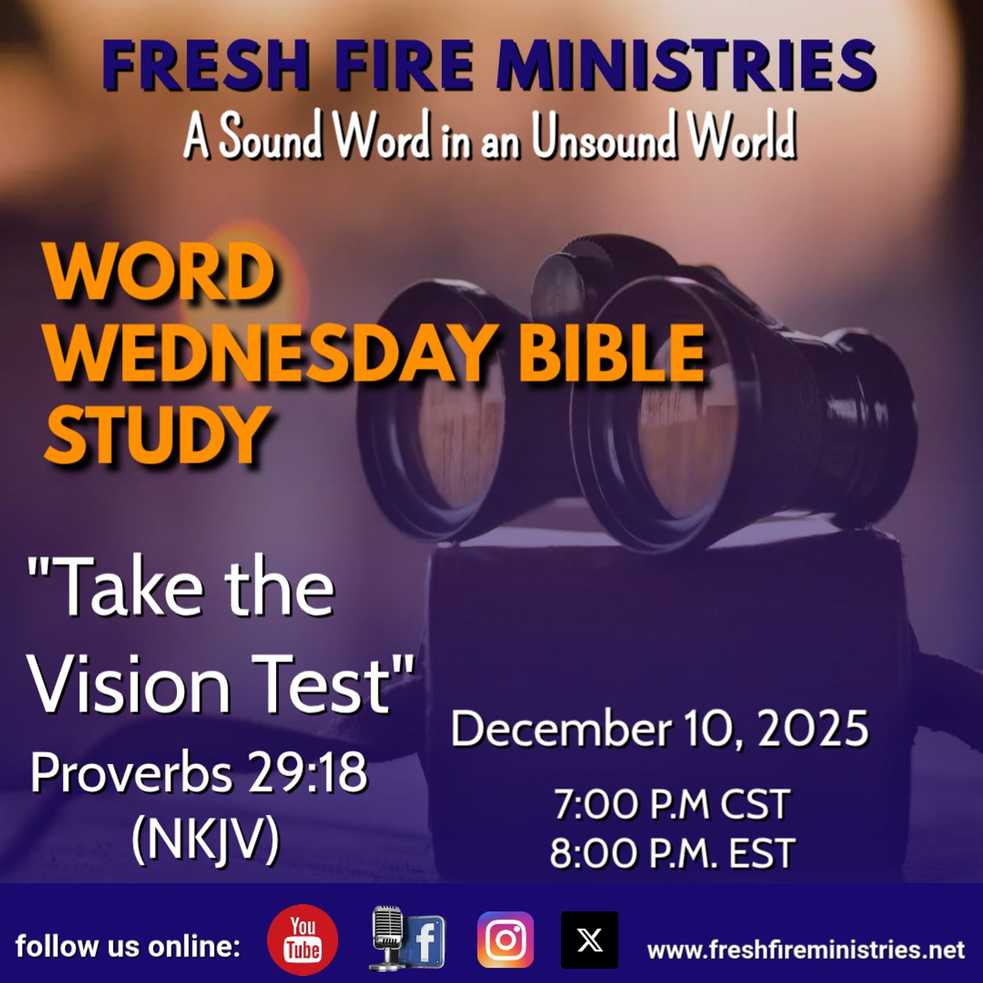 Word Wednedsday Bible Study "Take the Vision Test"  Proverbs 29:18 (NKJV) episode artwork
