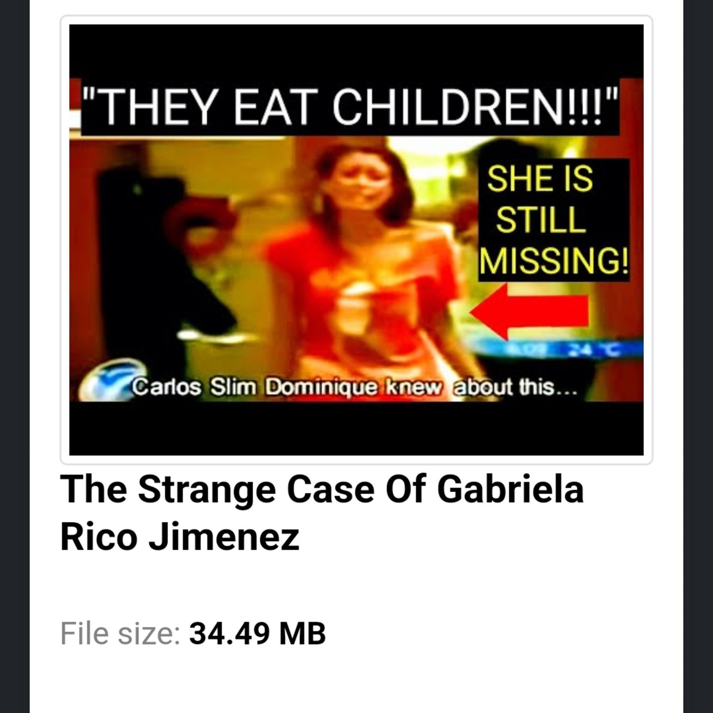 The Strange Case Of Gabriela Rico Jimenez episode artwork