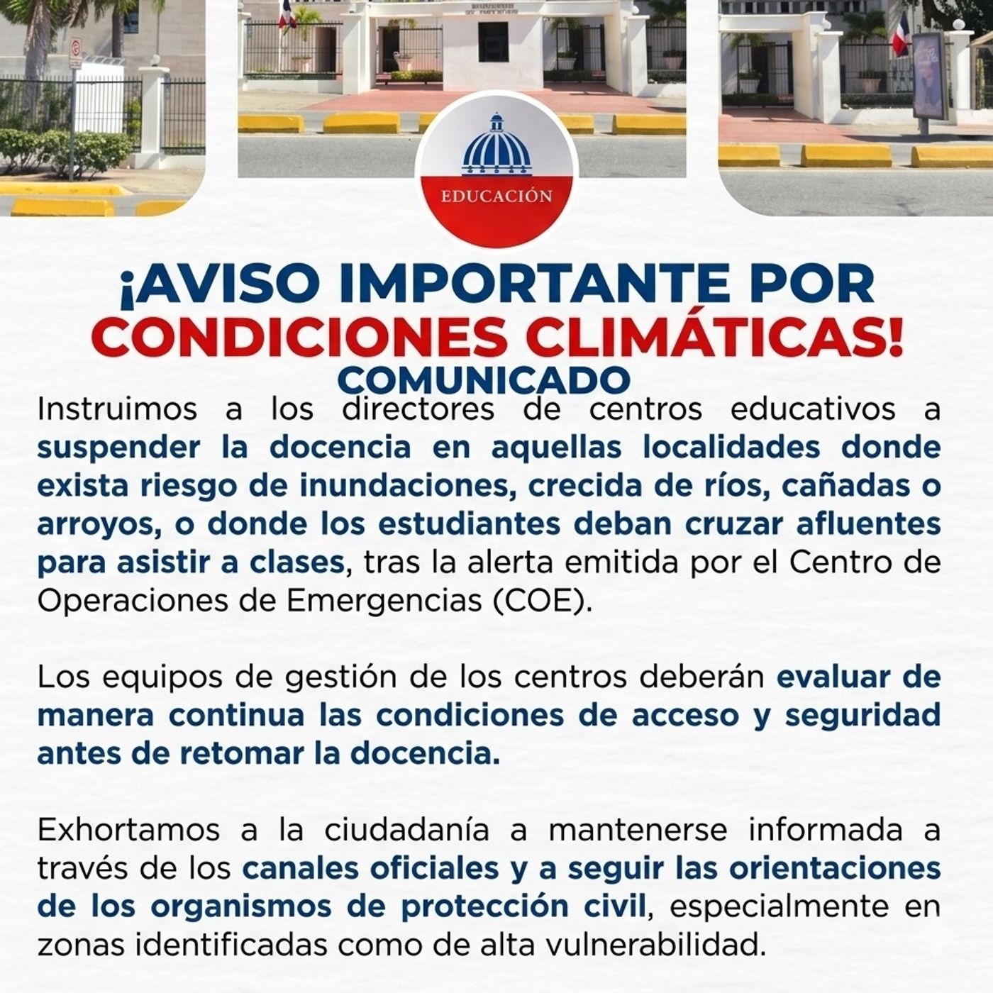 Comunicado del Ministerio de Educación (13-04-2026)