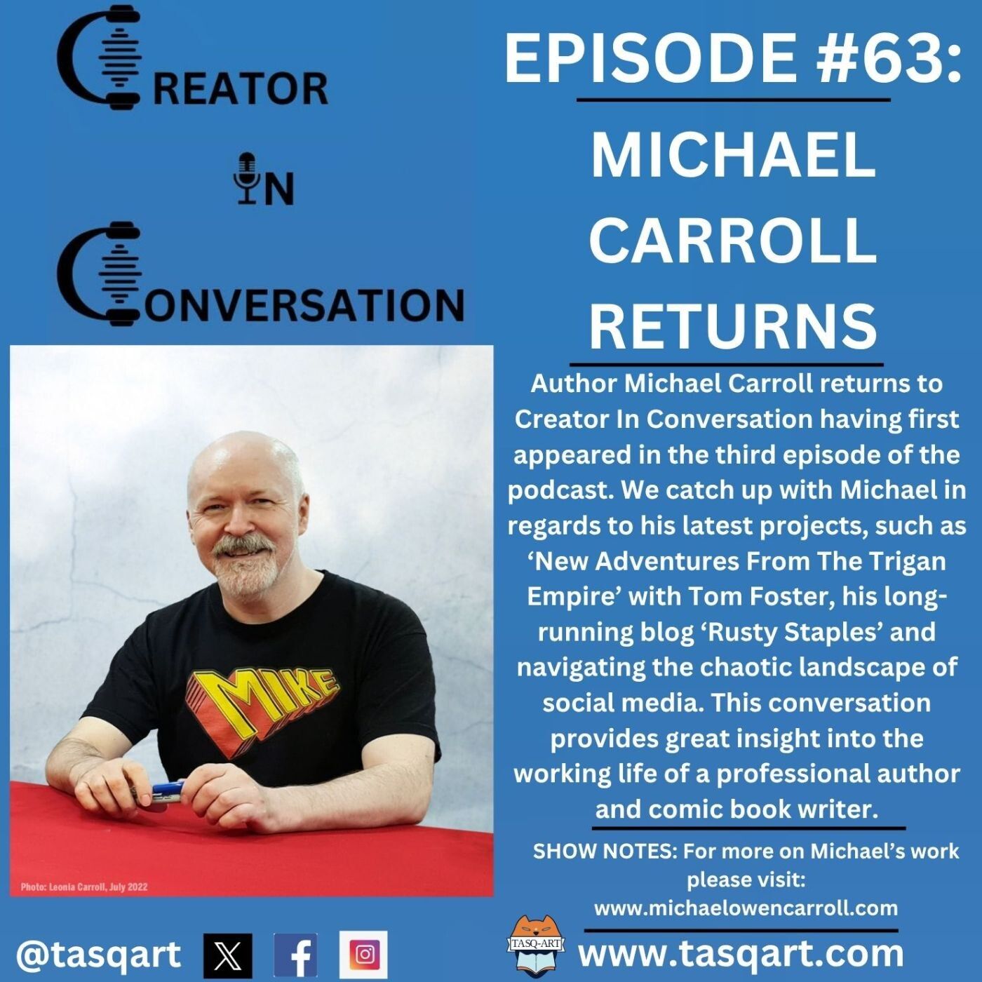 Michael Carroll Returns: Creator In Conversation Ep. 63 episode artwork