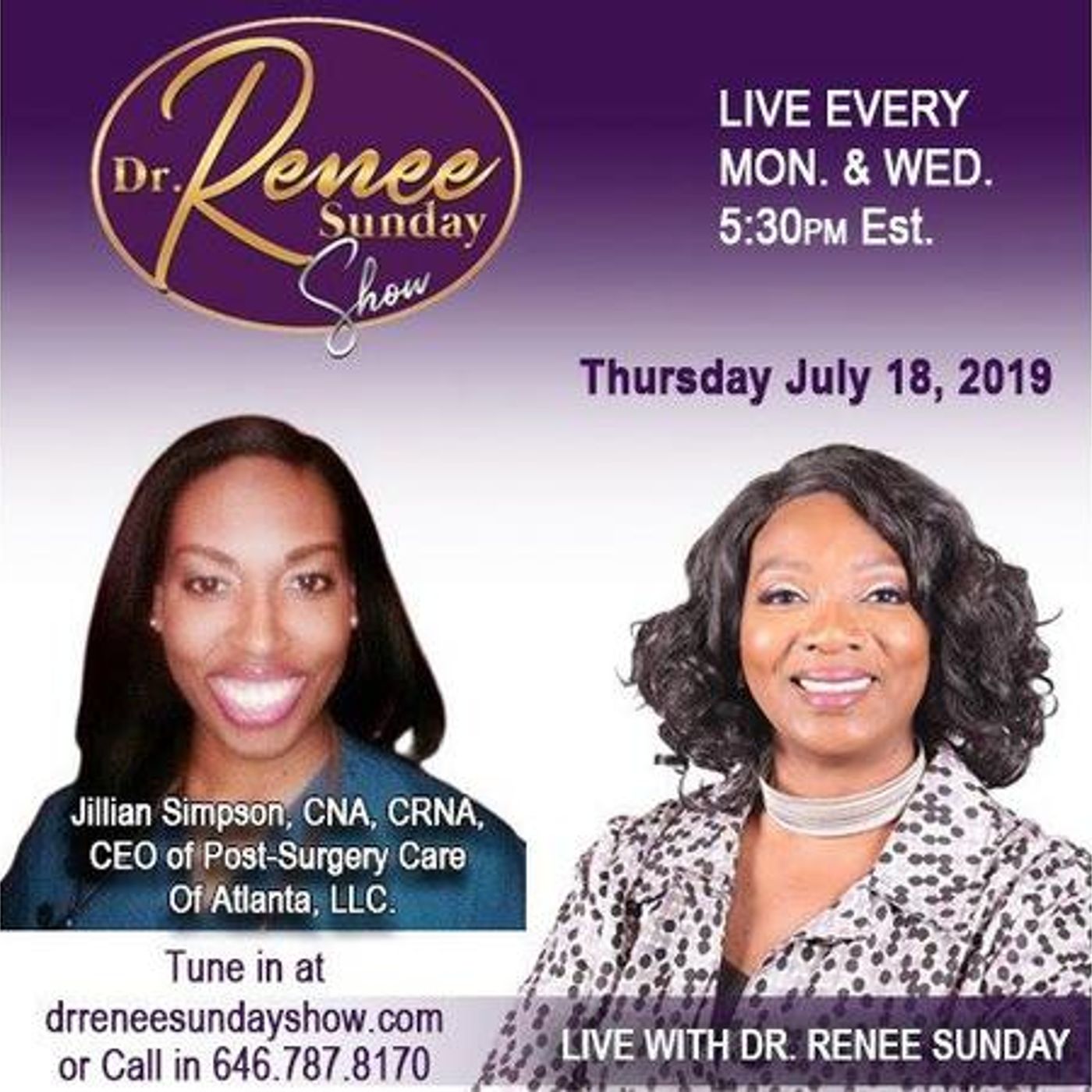 Dr. Renee Sunday\'s show