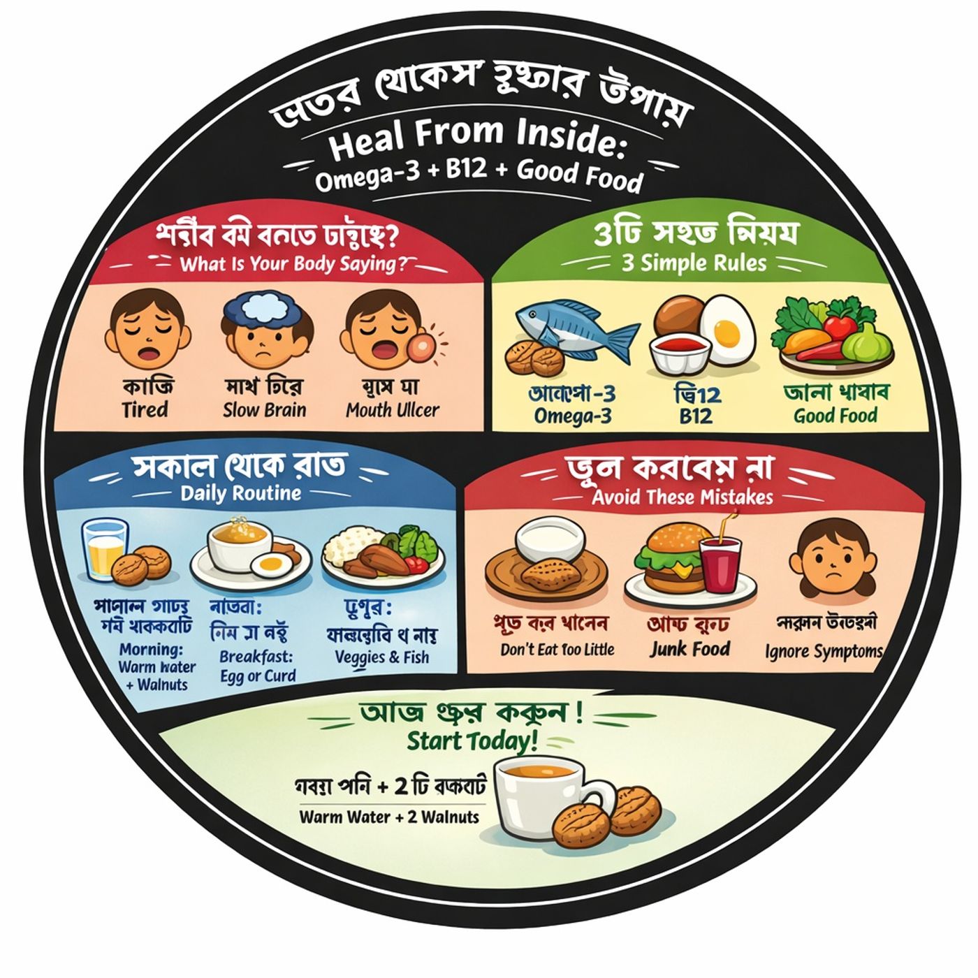 EP- 244 |Stop the Inside Heat: Rebuild Your Body with Omega-3 + B12|  ভেতরের আগুন নিভান: ওমেগা-৩ + বি১২ দিয়ে নতুন শরীর | wellness podcast episode artwork