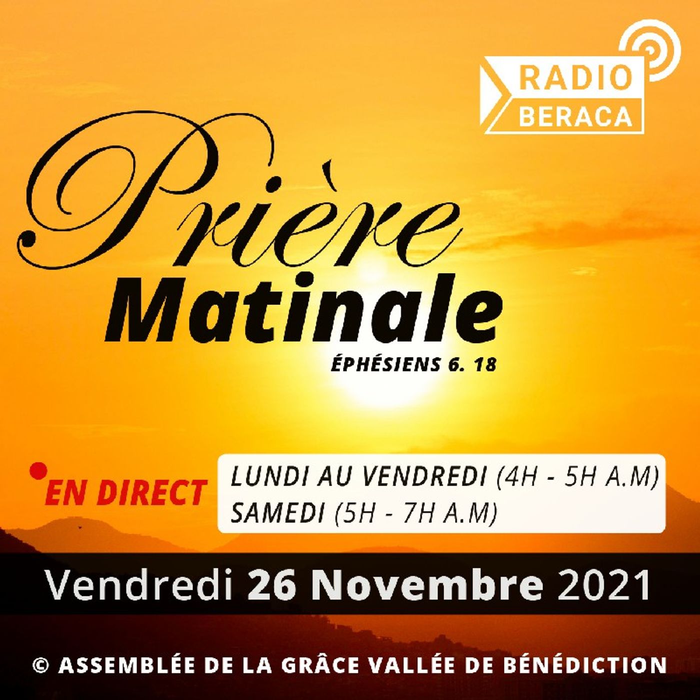 26/11/2021- Prière matinale episode artwork