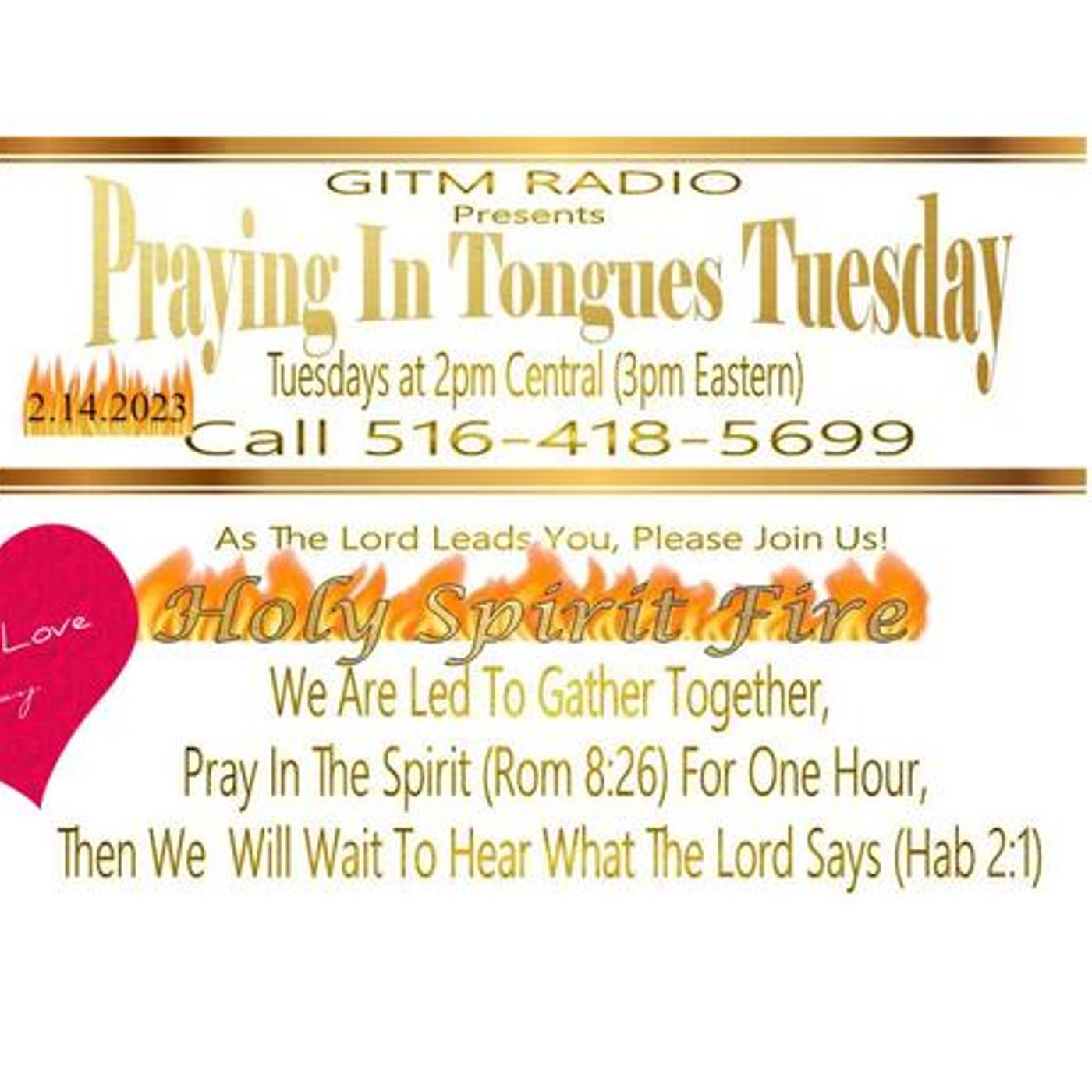 2.14.2023  GITM Radio: Praying In Tongues Tuesday episode artwork