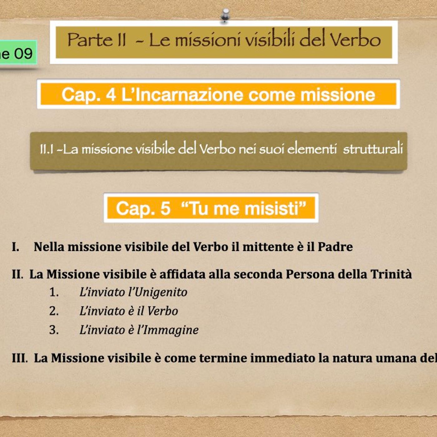 DM-09 La missione visibile del Verbo - elementi strutturali 1