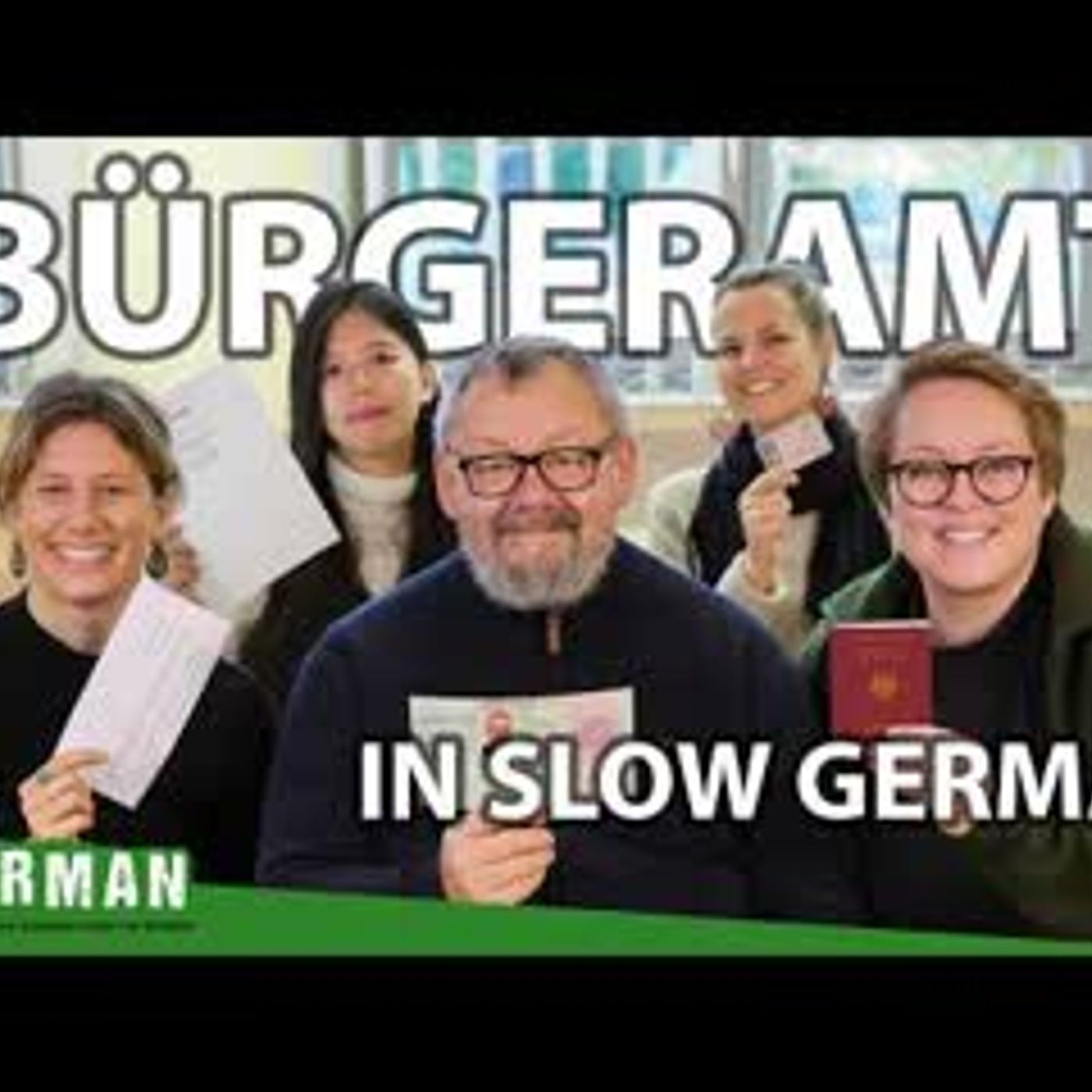 At the Bürgeramt Anmeldung, Personalausweis, Int. Führerschein   Super Easy German 291